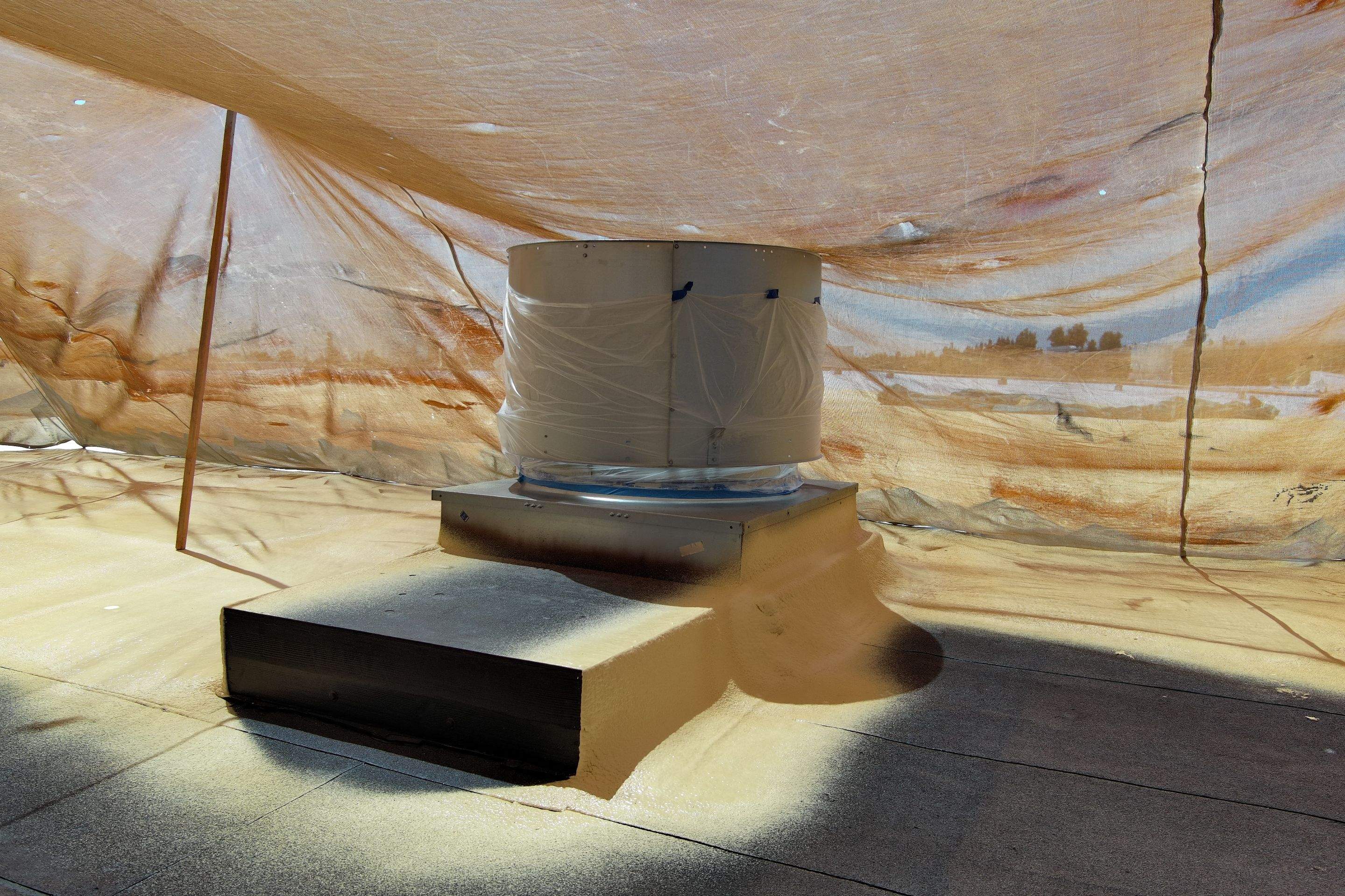 Pro Farms Spray foam roofing project by Straight Edge Roofing Inc