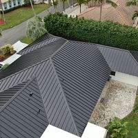 .032 Aluminum 1.5" Mechanical Seam Matte Black  by Total Roofing System The Metal Roof Experts