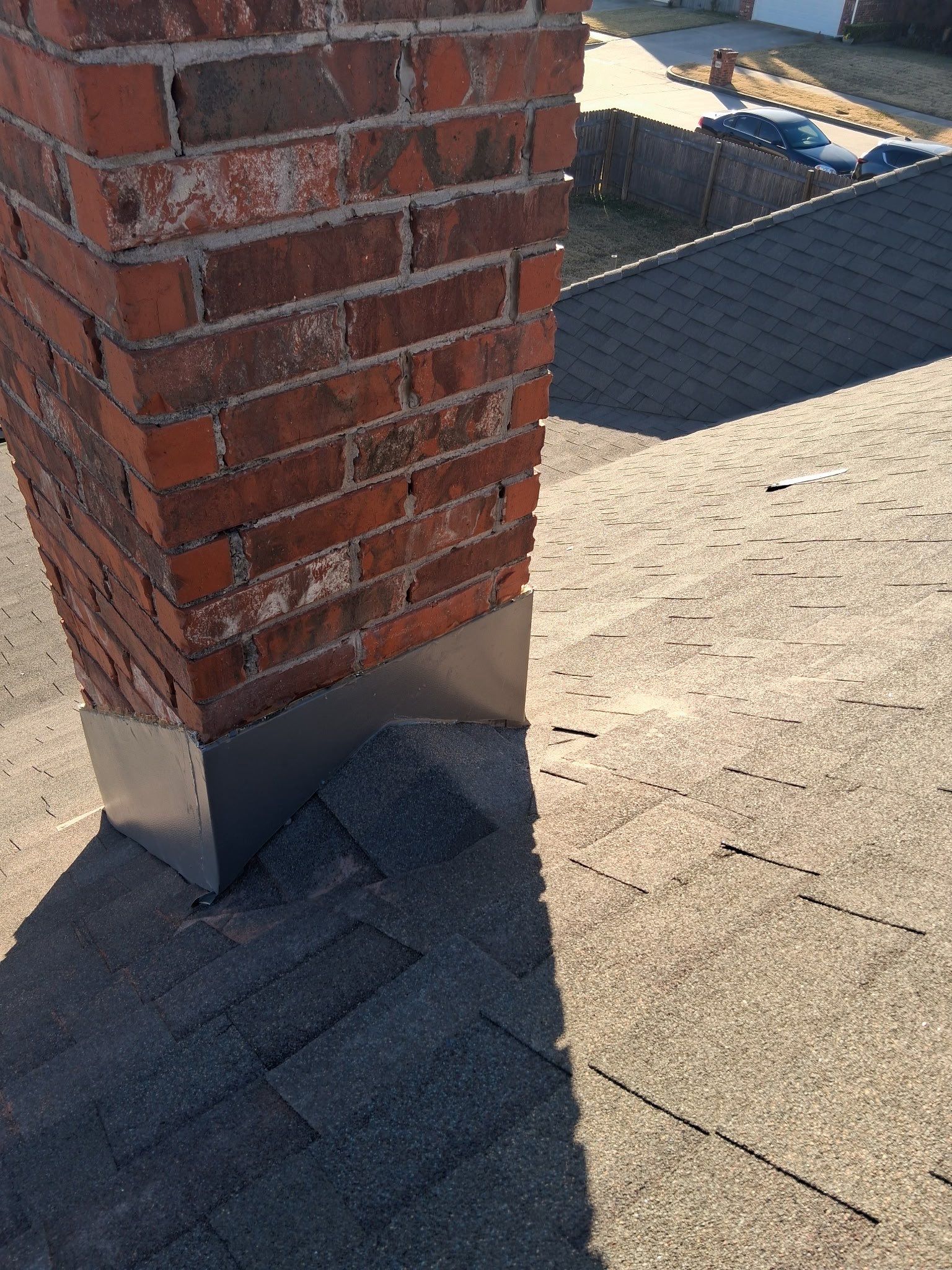 chimney flashing repair in Norman by McCann's Roofing and Construction