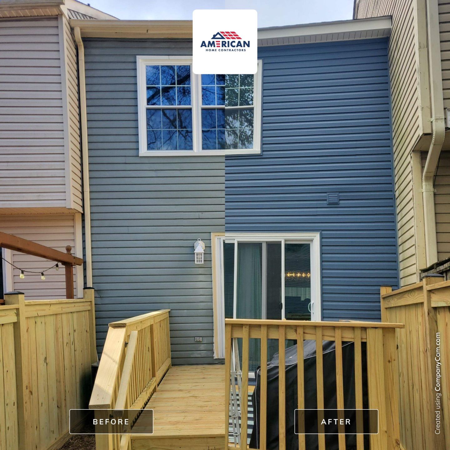 Beautiful in Blue - Mastic Siding Replacement by American Home Contractors