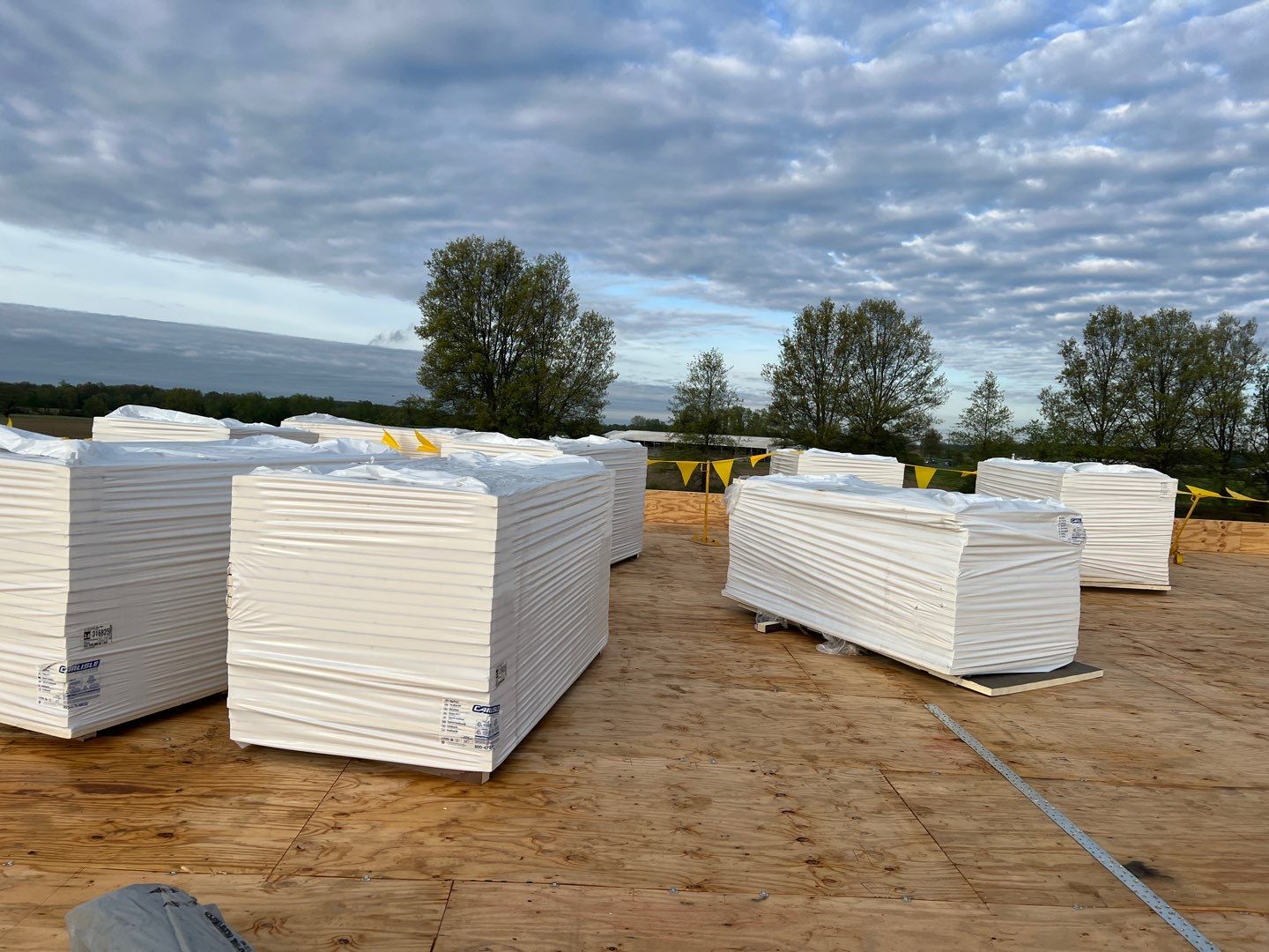 Commercial Roofing Installation using 60 mil rubber roof  by Nitro Roofing and Construction