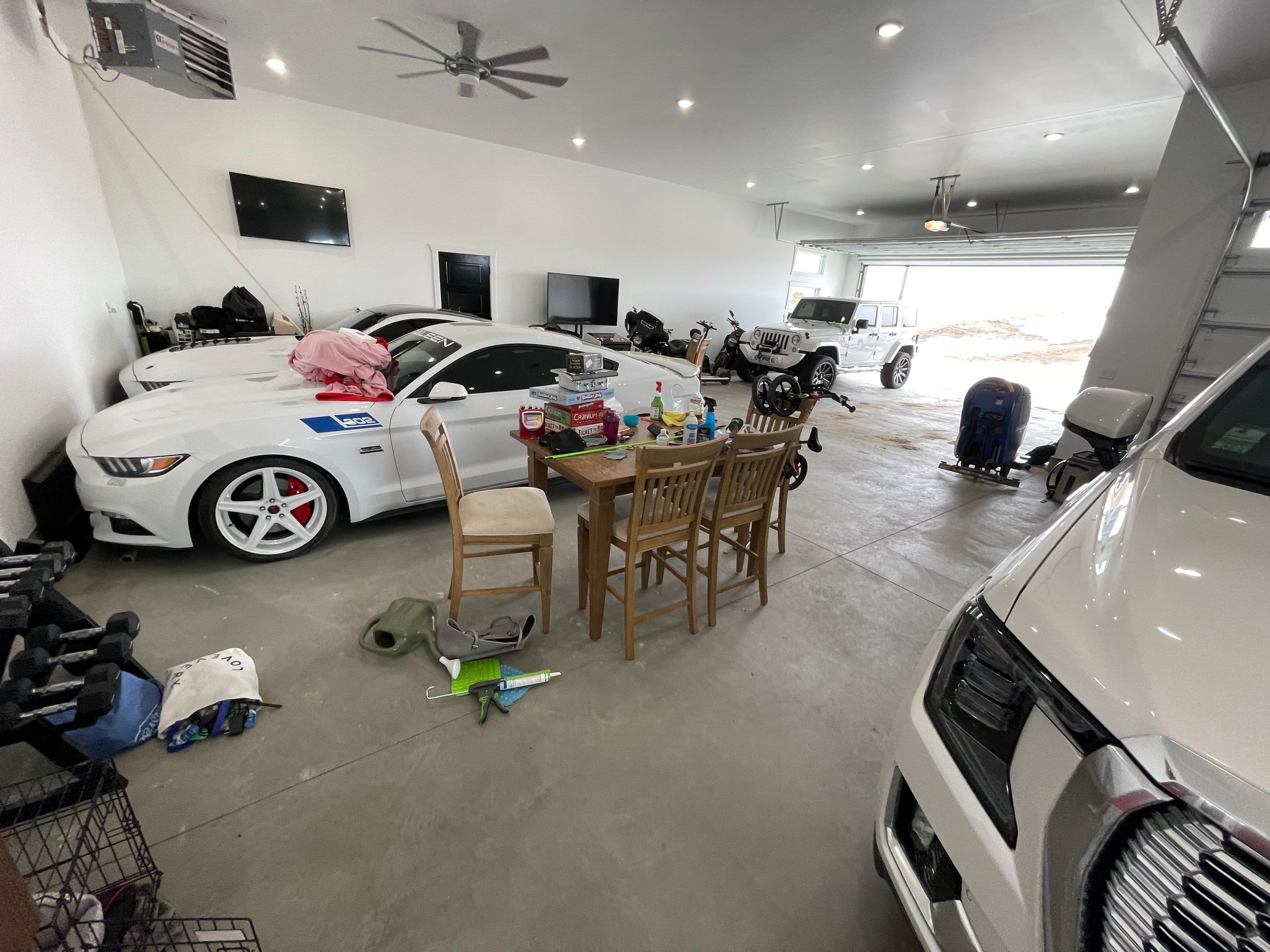 Gravel Flake Garage Floor Coating in Yankton by Select Painting, Coatings & Garage Cabinets
