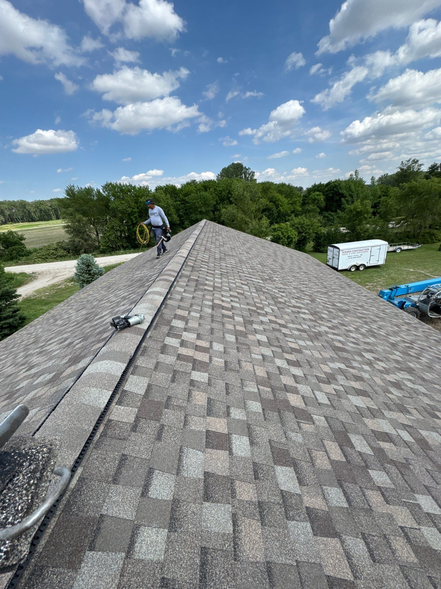 Titan XT Architectural Shingle Roof Installation in Wisner by Crows Roofing LLC