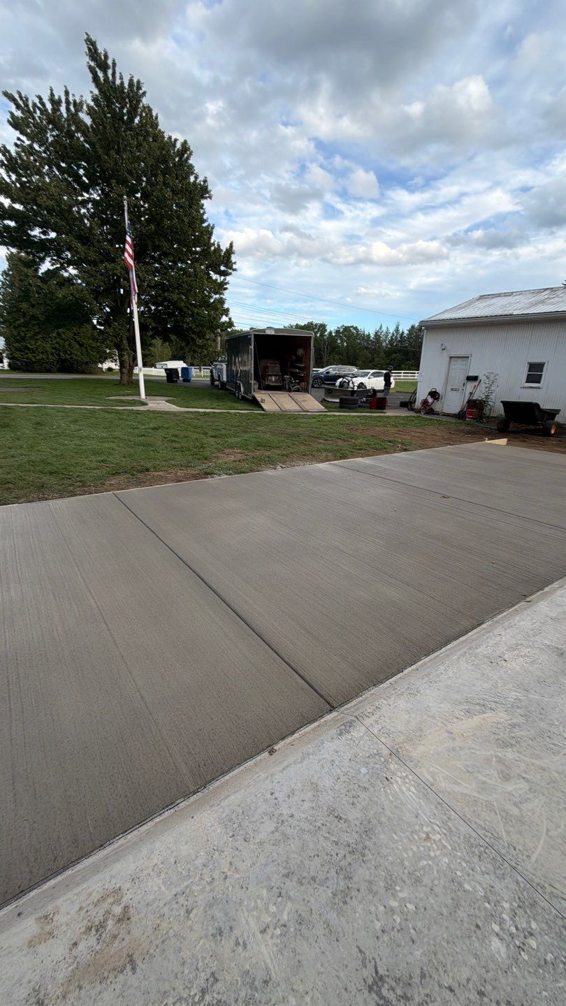 Pole Barn Floor w/ Broom Finished Apron by NG Masonry & Construction LLC