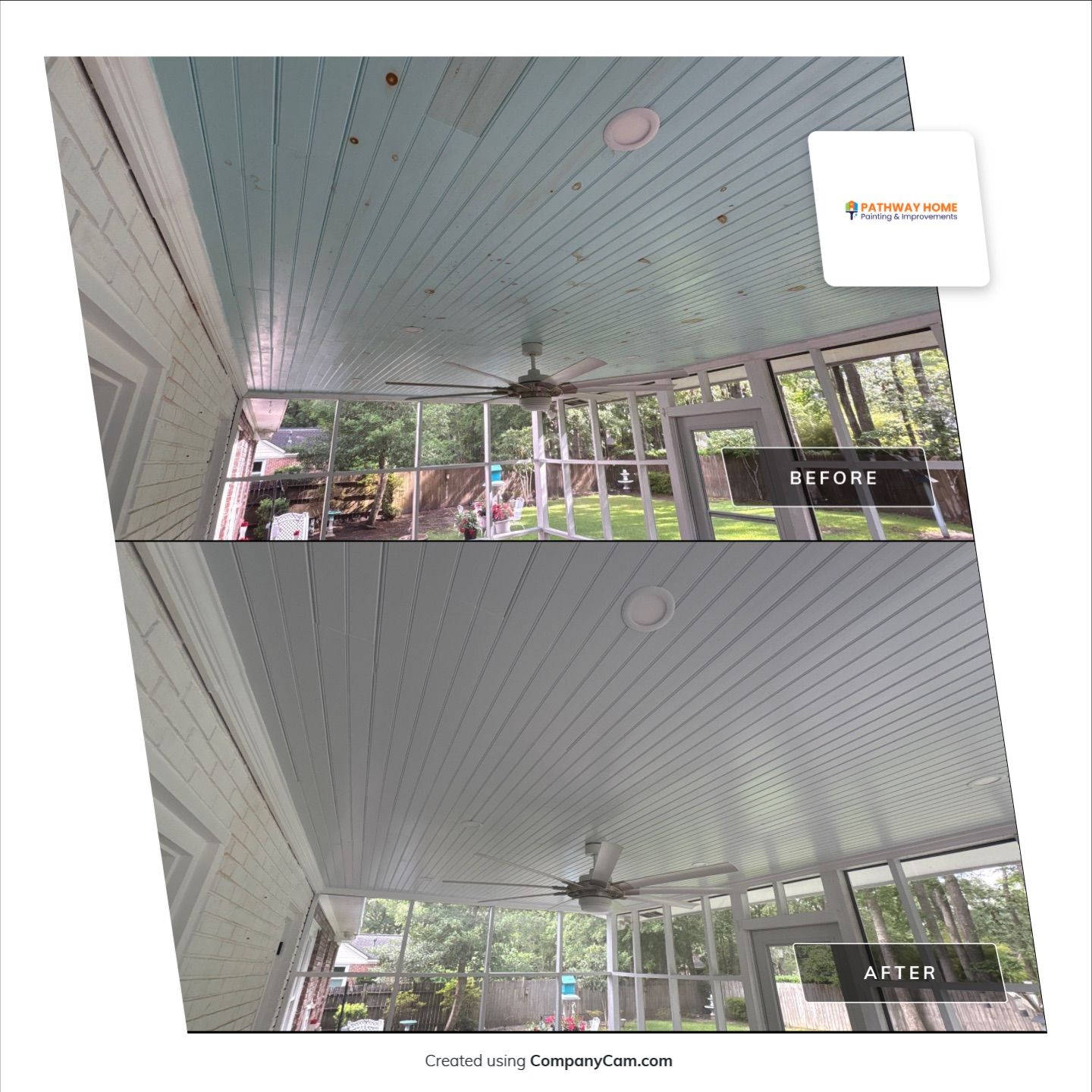 Exterior Painting & Interior Ceiling Makeover in Summerville's Kings Grant by Pathway Home Painting & Improvements