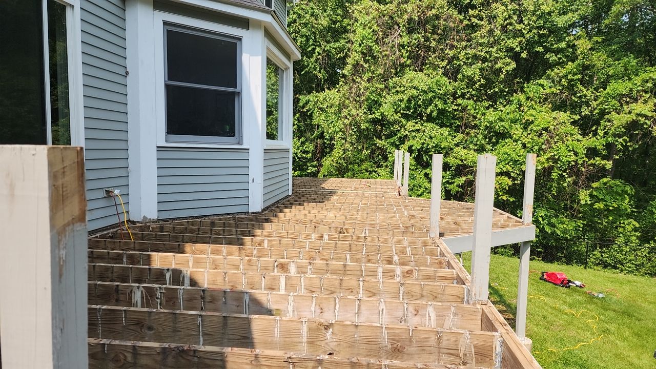 Deck refacing project in Framingham, MA by UBrothers Construction