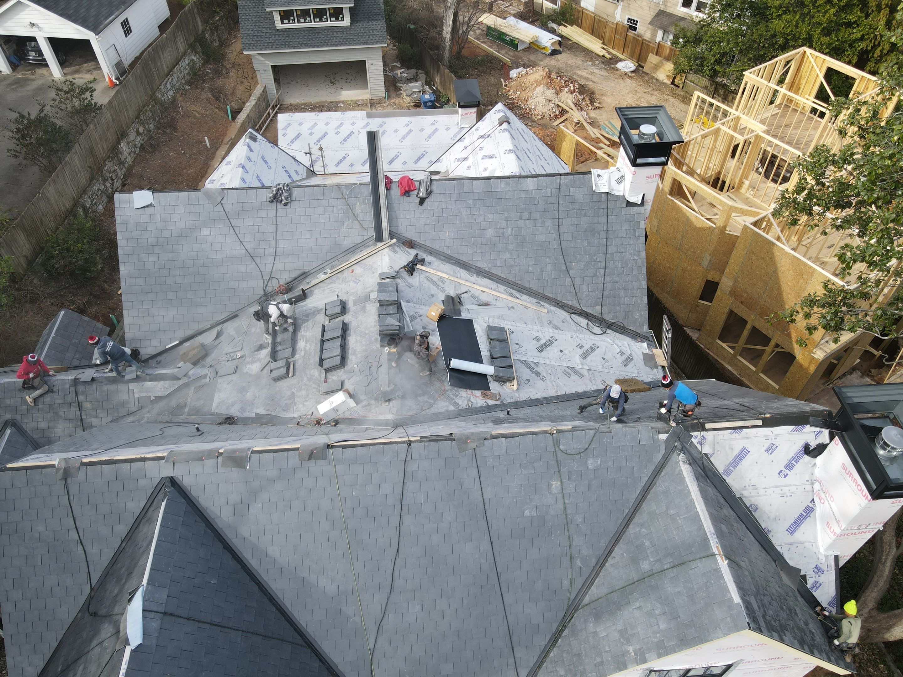 Slate Roof Installation by Mosaic Roofing Company