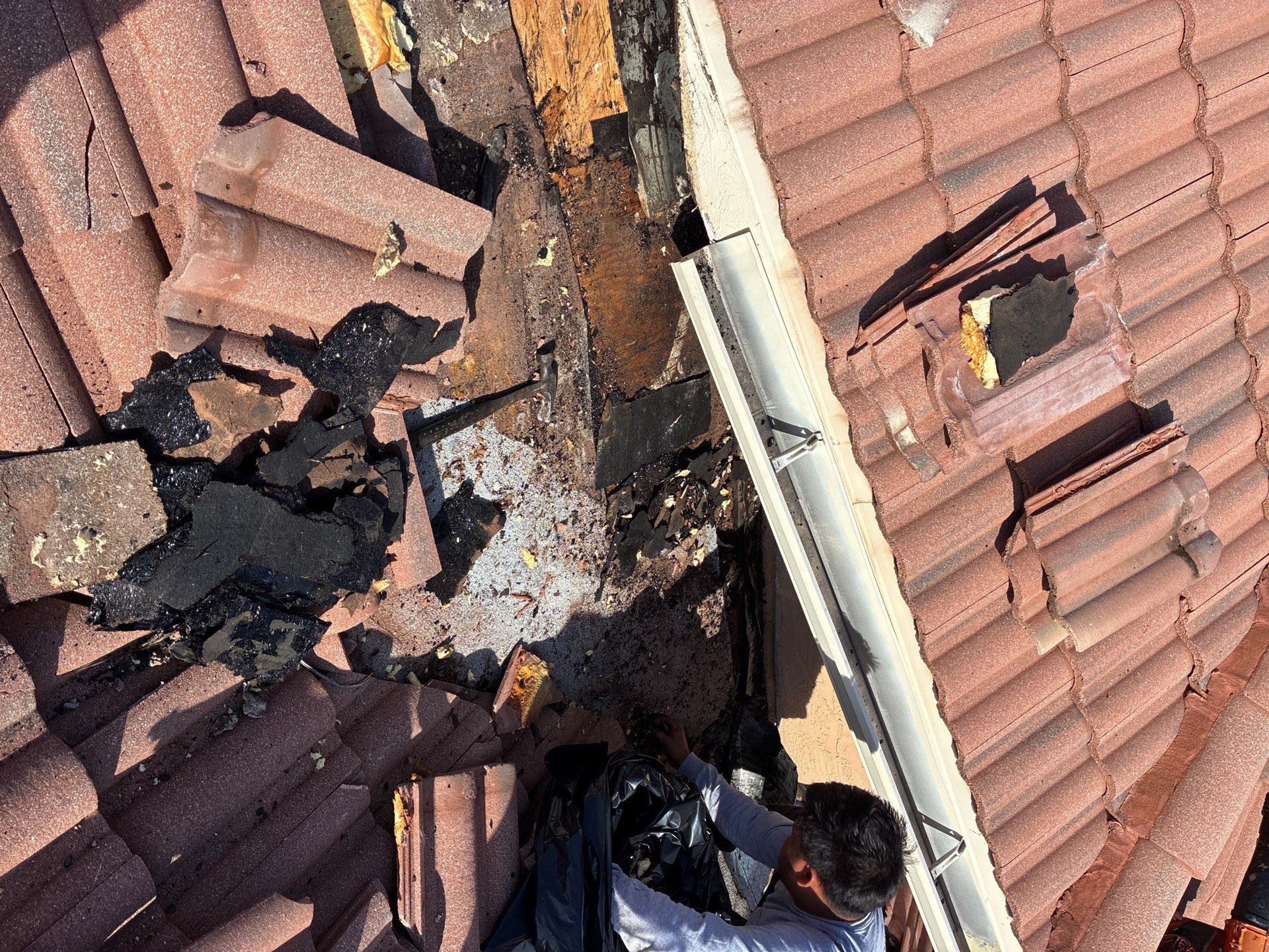 Tile Roof Leak Repair and Decking Replacement in Boynton Beach by Aastro Roofing