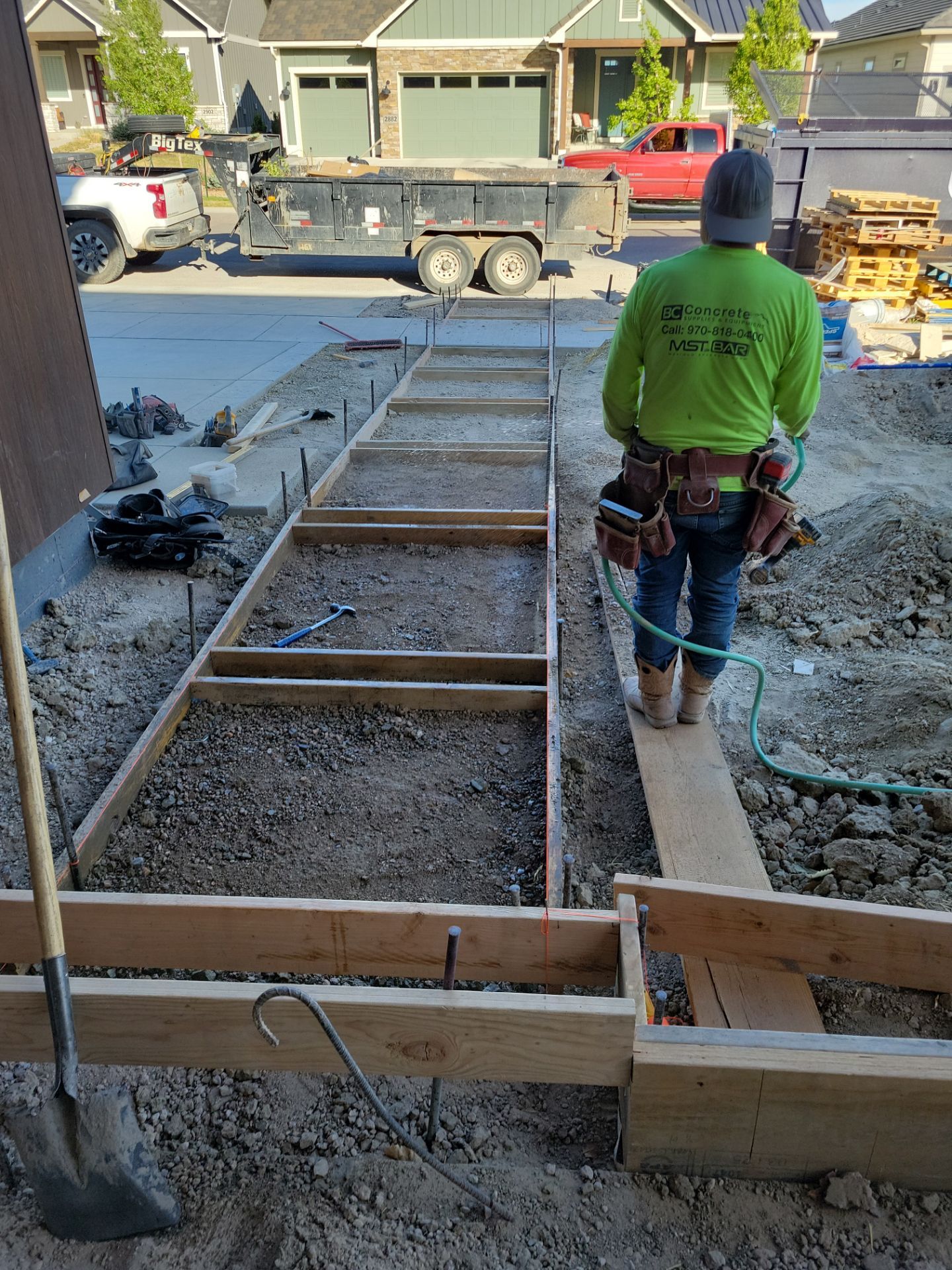 Stamped Concrete Patio and Custom Walkway Installation in Berthoud, Colorado by Center Line Concrete