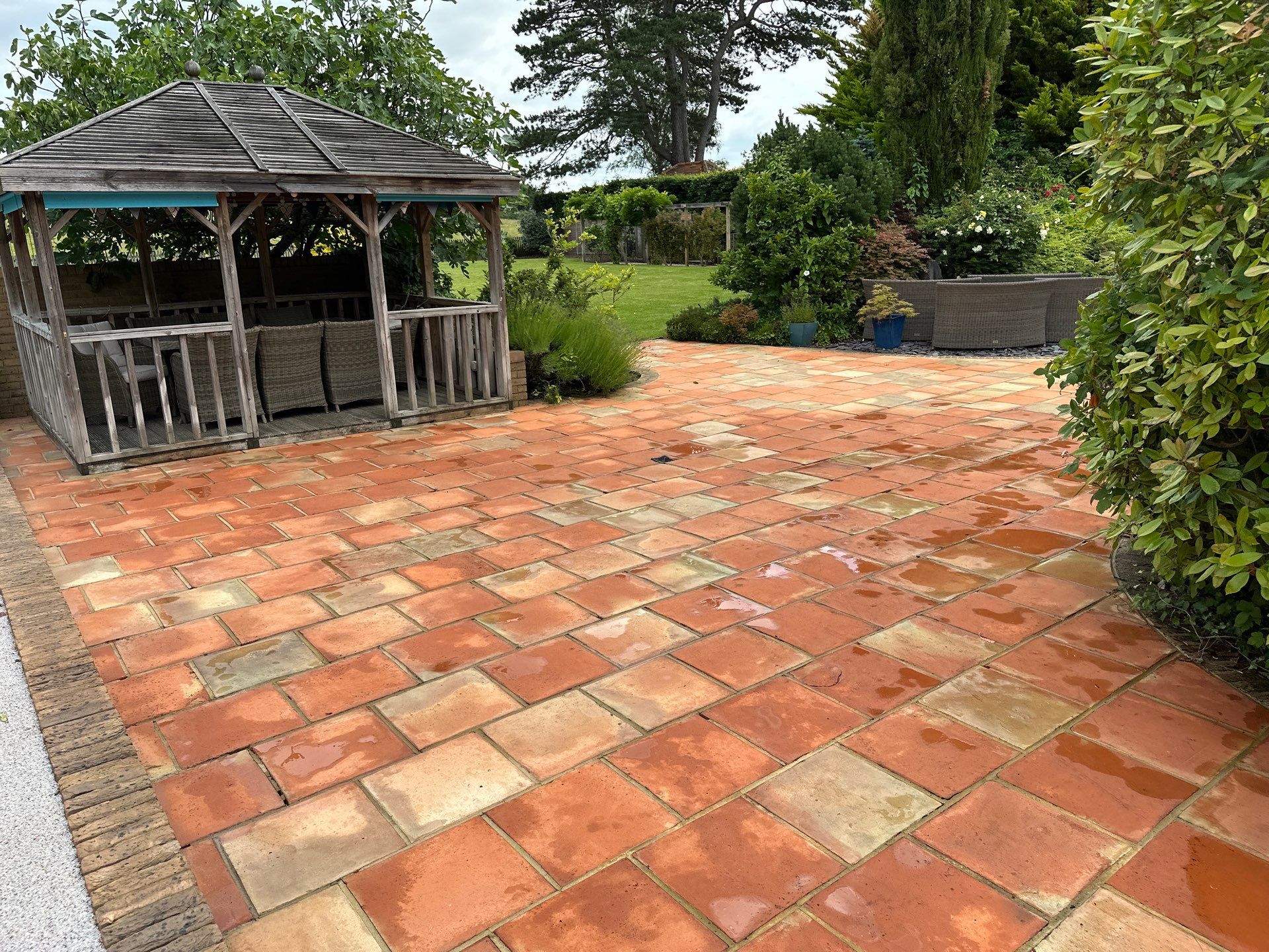 Roof and Patio Cleaning using Honda 15lpm Low Pressure Washing Machine by Ges Exterior Cleaning ltd
