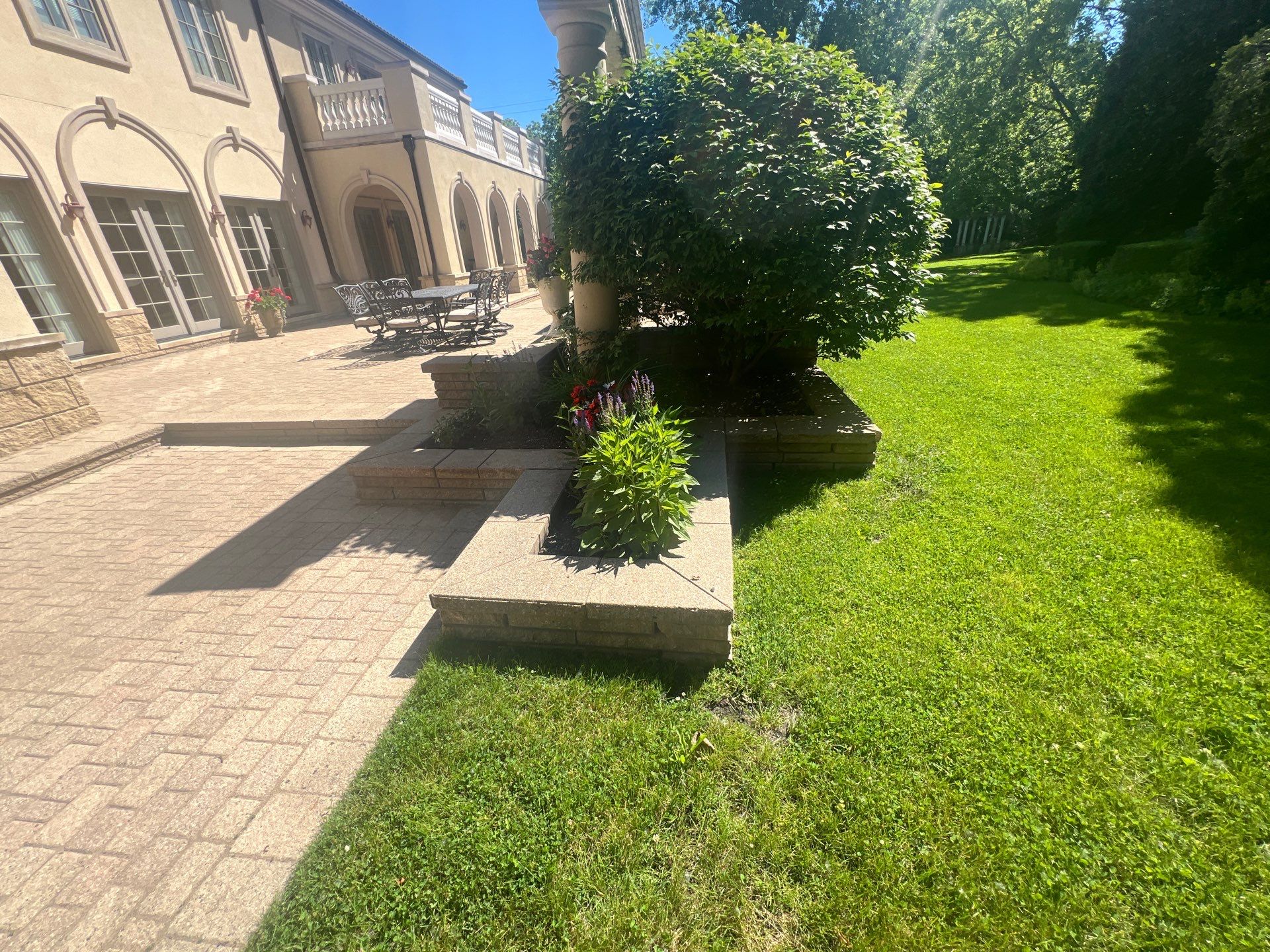 concrete cleaning using Algaecide, soft wash soap by Northern Power Washing LLC.