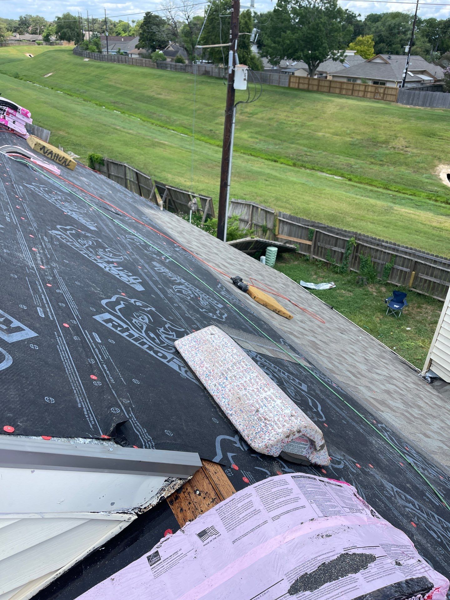Residential Roofing Installation using Owen's Corning Duration (Lifetime) Shingles by Roof Repair Company