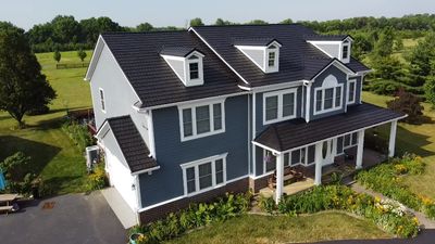 Rural Noblesville Indiana Metal Shake Roof Installation – Black Frost