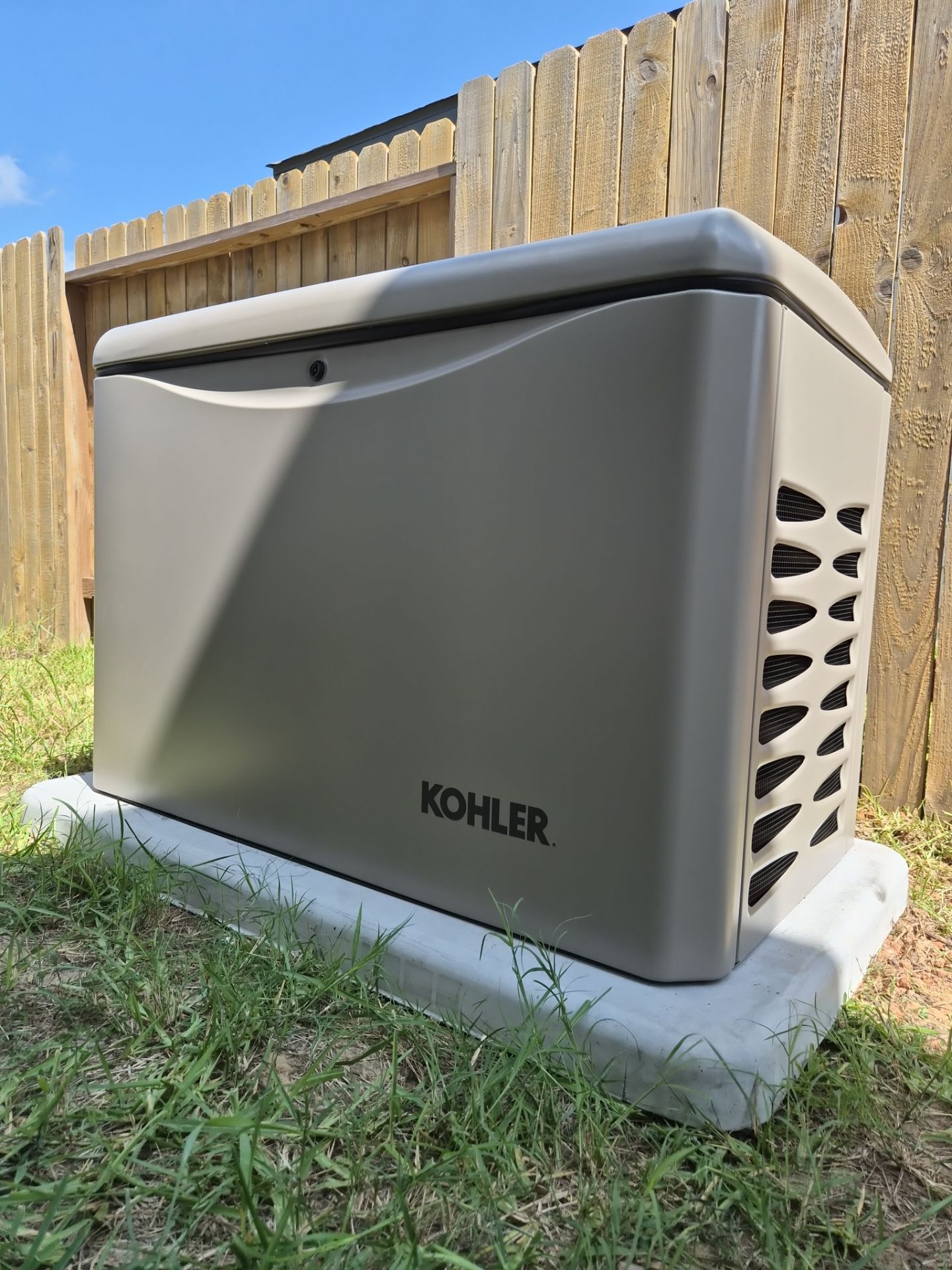 Residential Kohler Air-Cooled Standby Generator Installation in Conroe, Texas by GenTex Elite Services