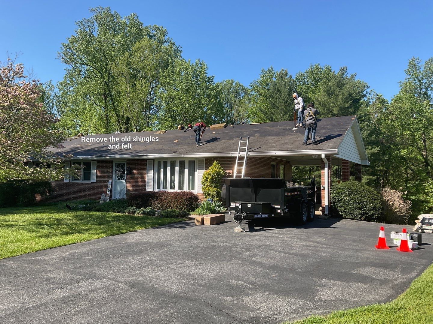 Residential Roofing Installation using Landmark Shingles Color Weatherwood by Alpha Design Services