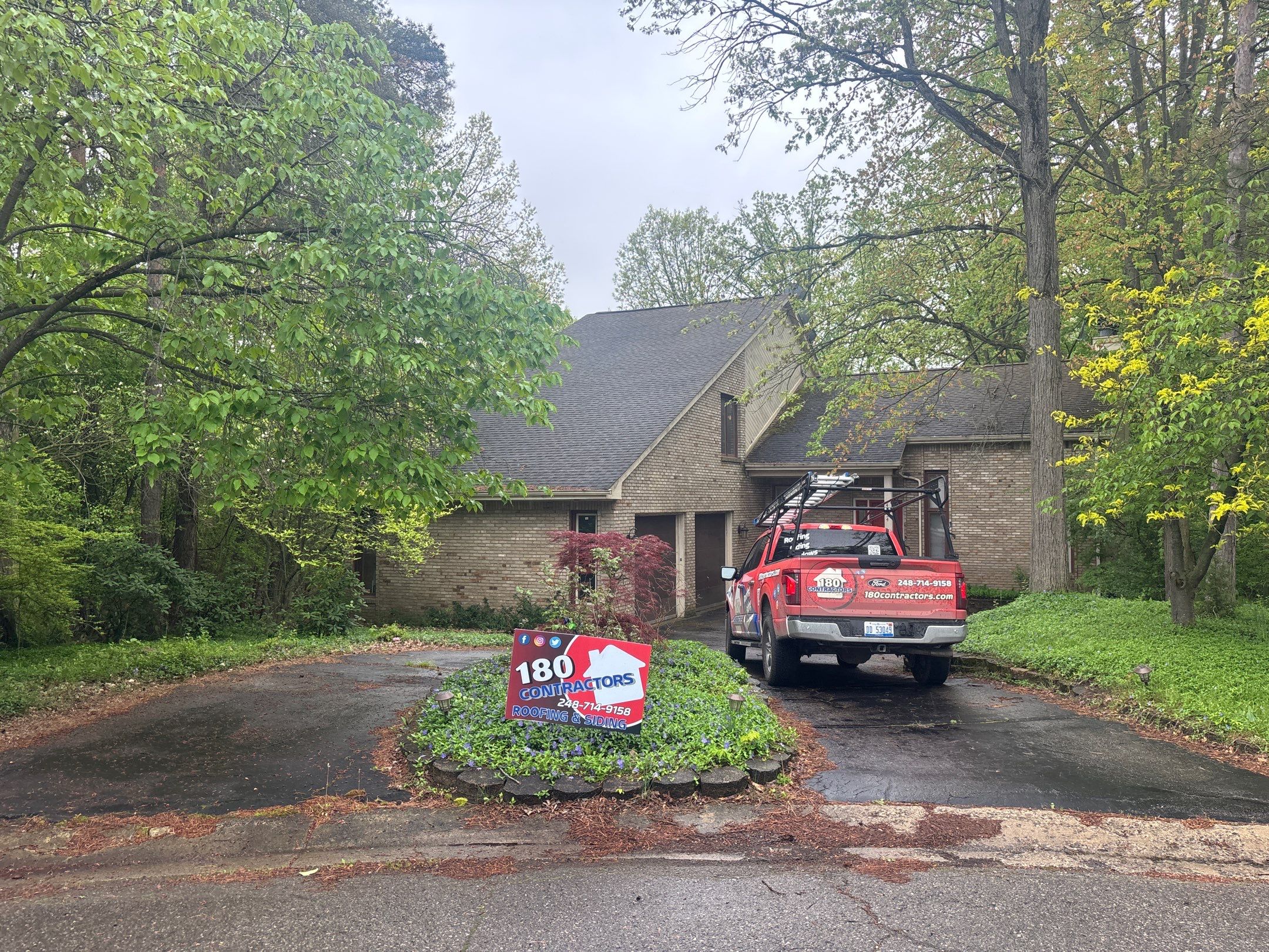 Roof Replacement using Owens Corning Desert Rose by 180 Contractors