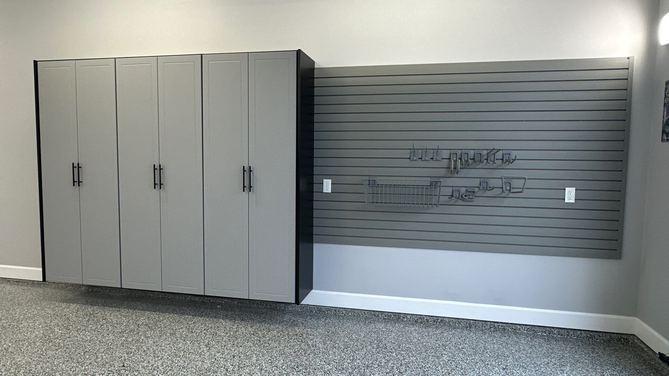 Pat F upgraded his garage with a cool Two-tone cabinet setup by Banner Garage