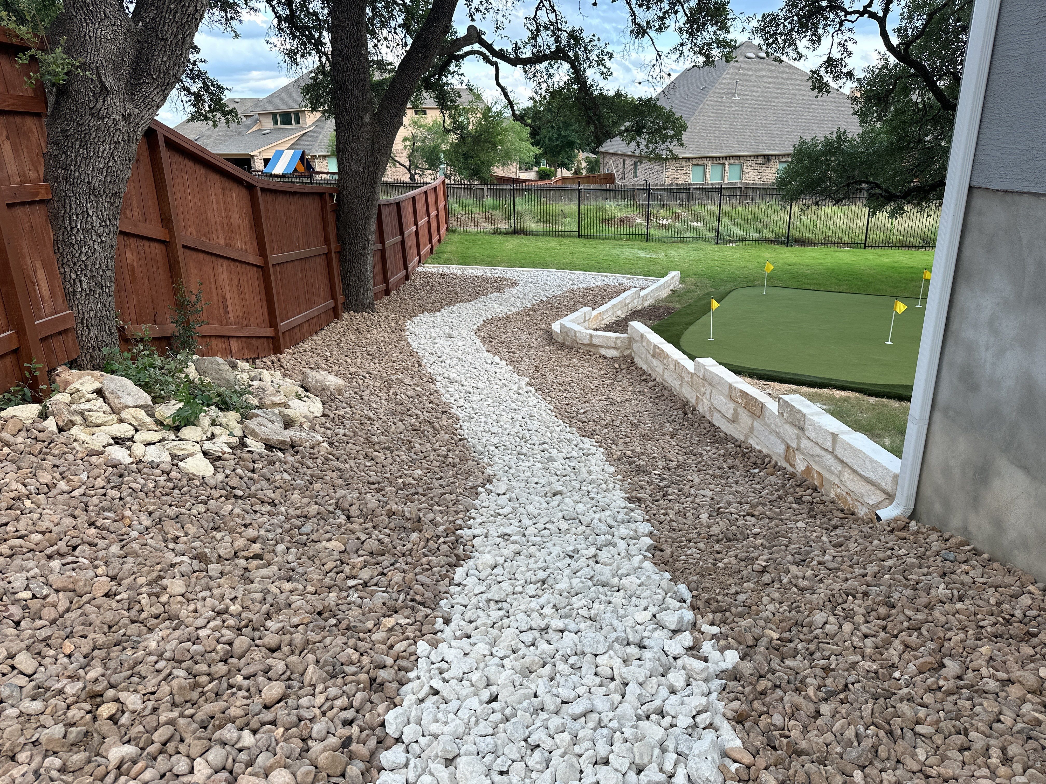 Dry Creek and Landscape Wall by Singer Services