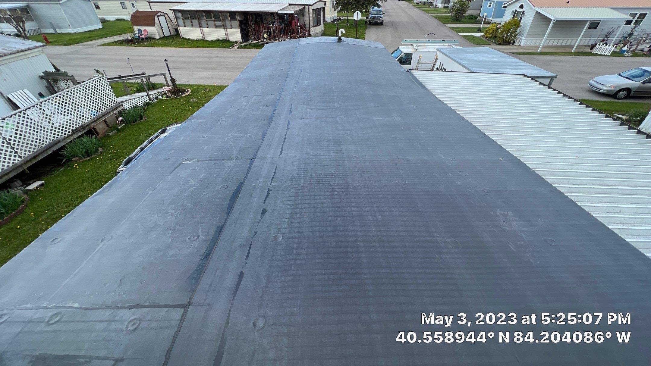 Residential Roofing Installation using 60 mil rubber roof  by Nitro Roofing and Construction
