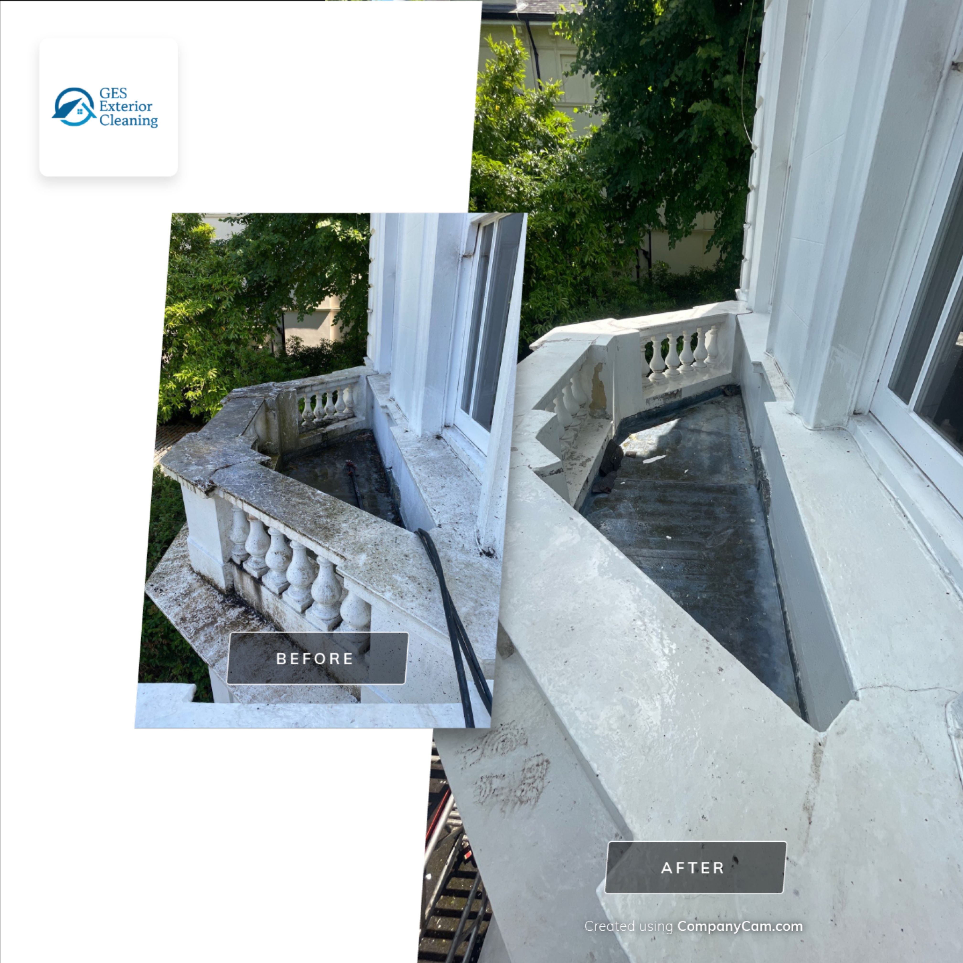 Render and patio clean using Pureseal Biocide by Ges Exterior Cleaning ltd