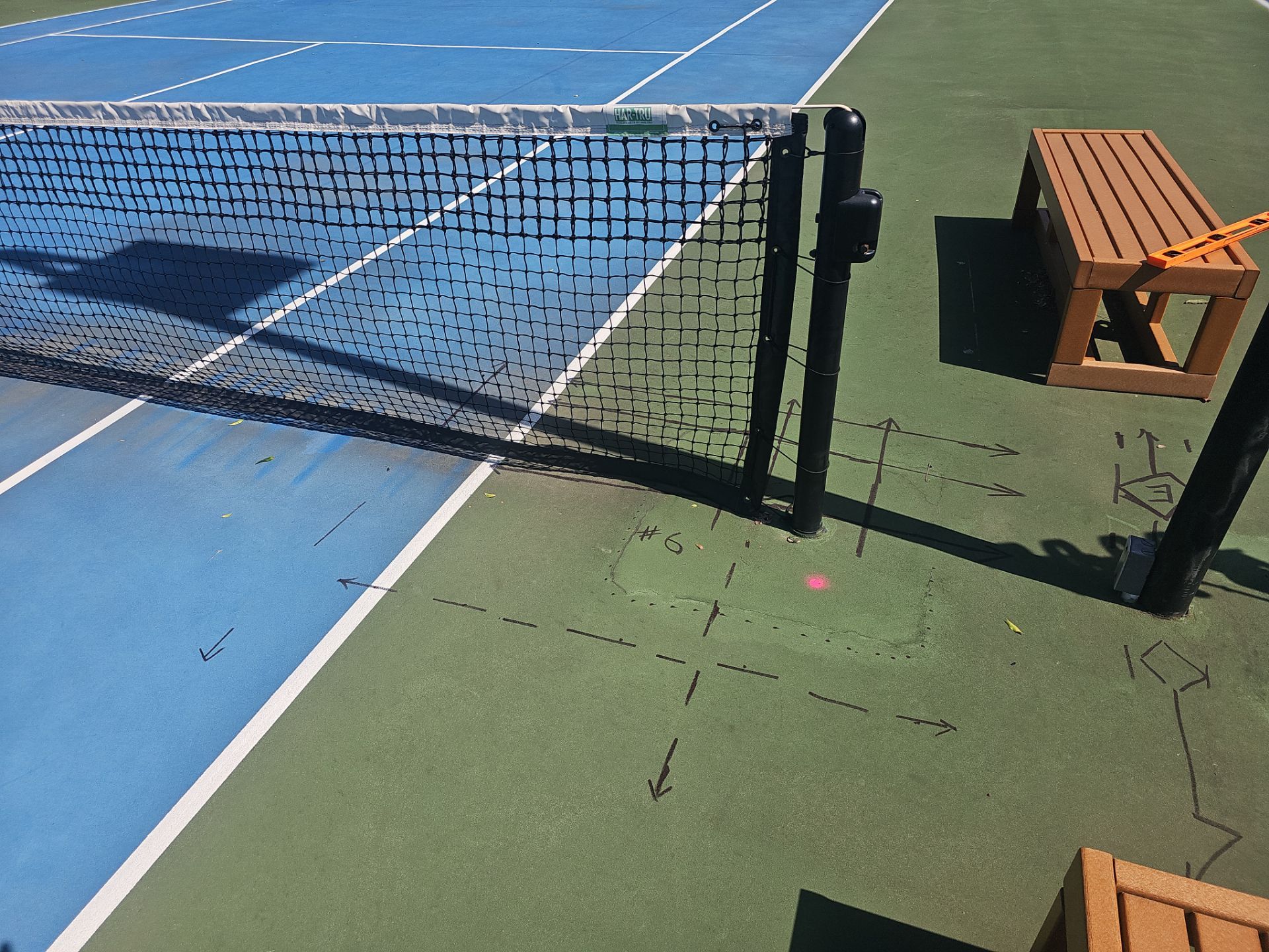 Concrete Assessment Project for Tennis Courts by Alsip Locating Service, LLC