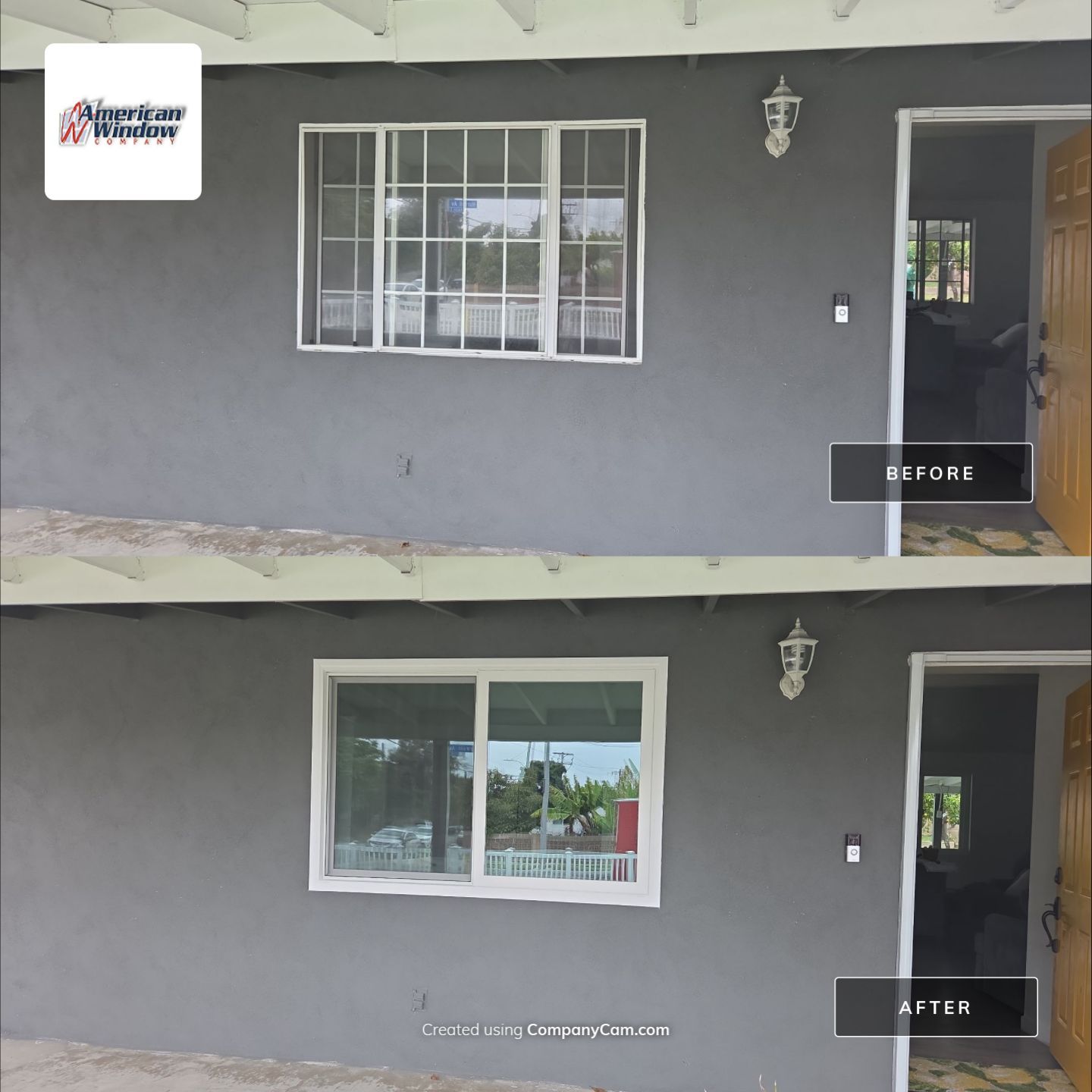 Milgard Tuscany window installation in Whittier, CA by American Window Company