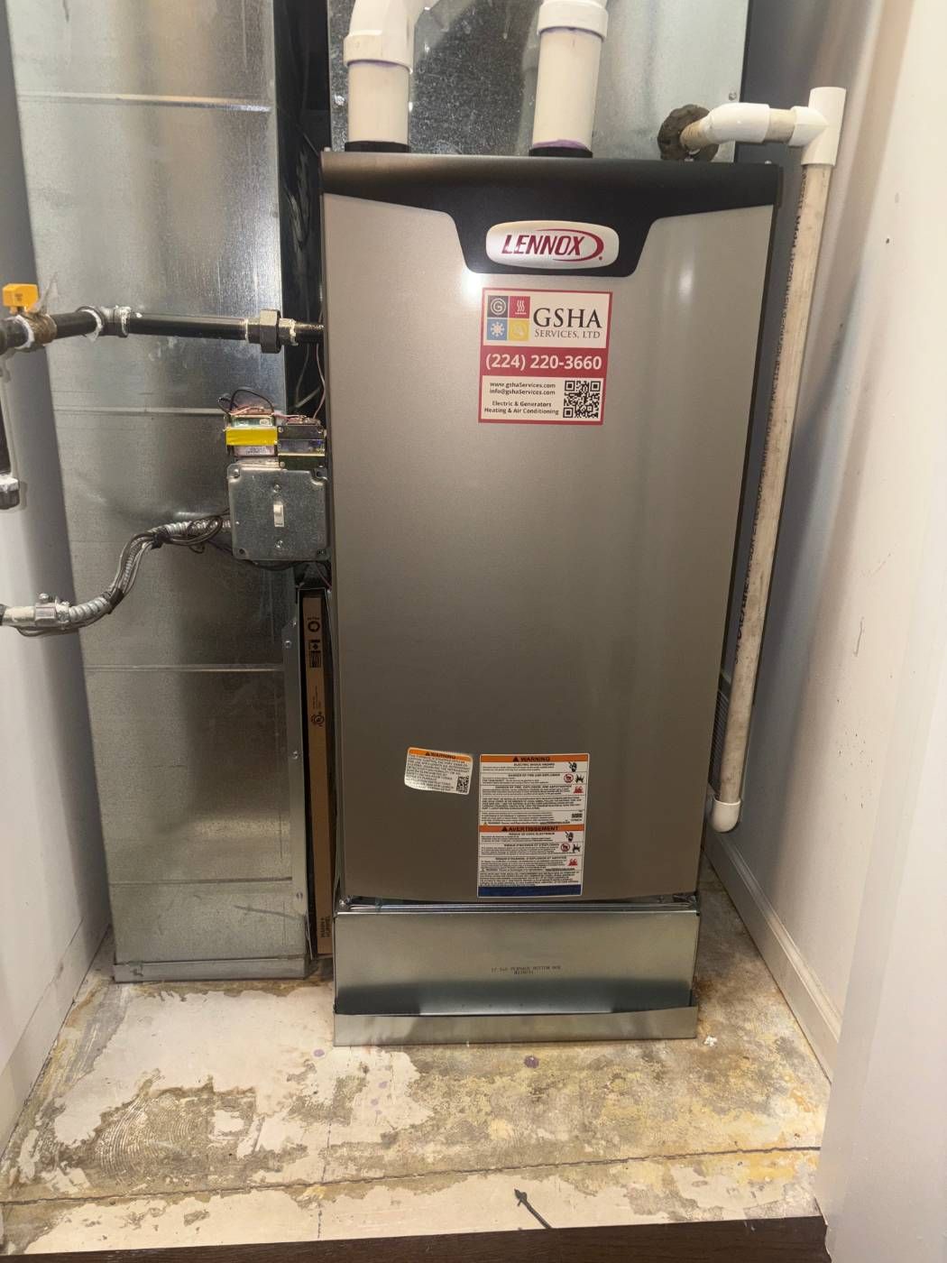 Lennox Elite EL297V Furnace Installation with AprilAire Humidifier & Duct Cleaning – Huntley, IL | GSHA Services, LTD by GSHA Services LTD