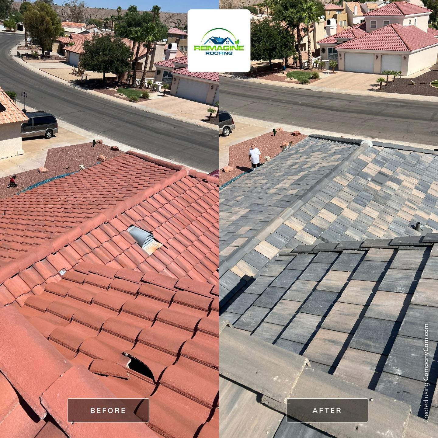 Weathered Ash Concrete Tile by Reimagine Roofing