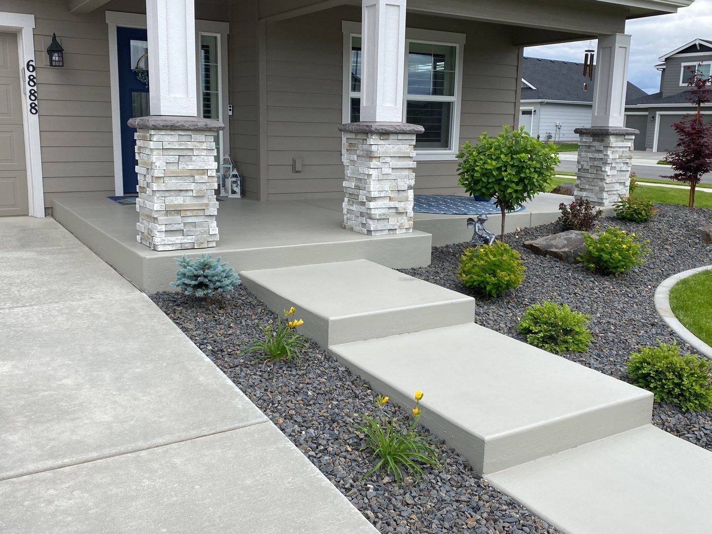 Patio and Walkway using Croc Custom Color 1/8" Chip by Croc Coatings, LLC