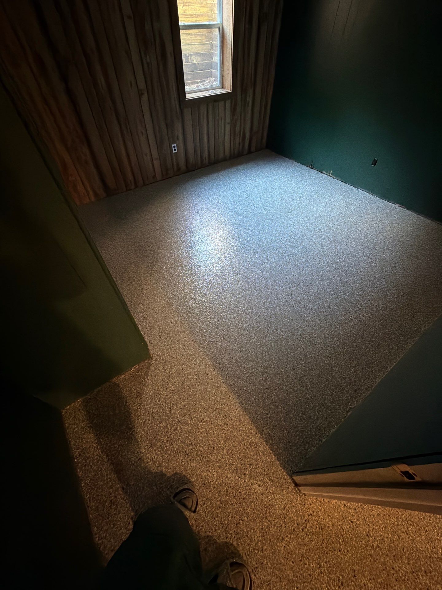 Custom Epoxy Flake Floor Installation for Spring Lake Residence by Gordon Painting
