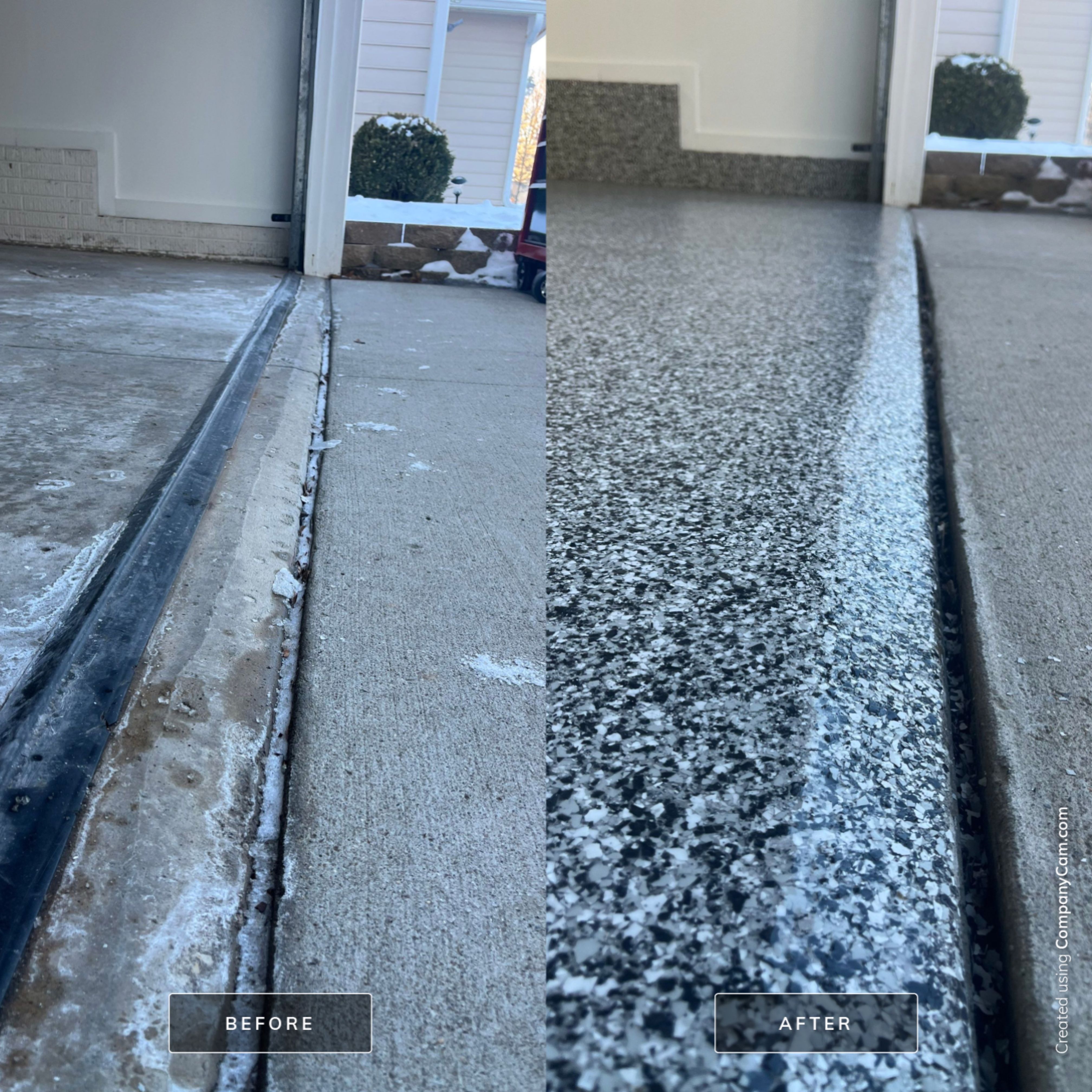 Johnston Garage Coating in Domino by Revival Concrete Coatings, LLC