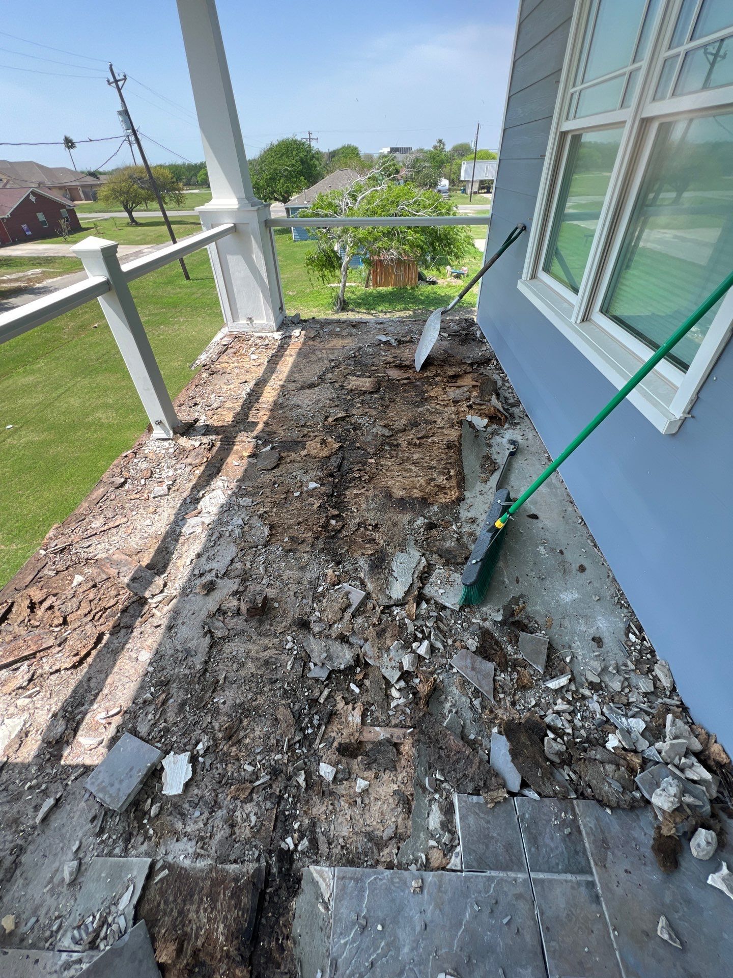 Walk Out Patio Cover by Bayfront Roofing and Construction