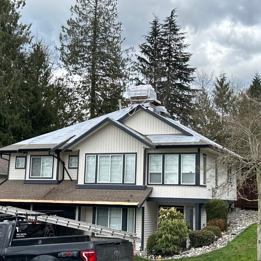 Residential Re-Roof using GAF timberline HDZ Charcoal by Top Notch Roofing Inc