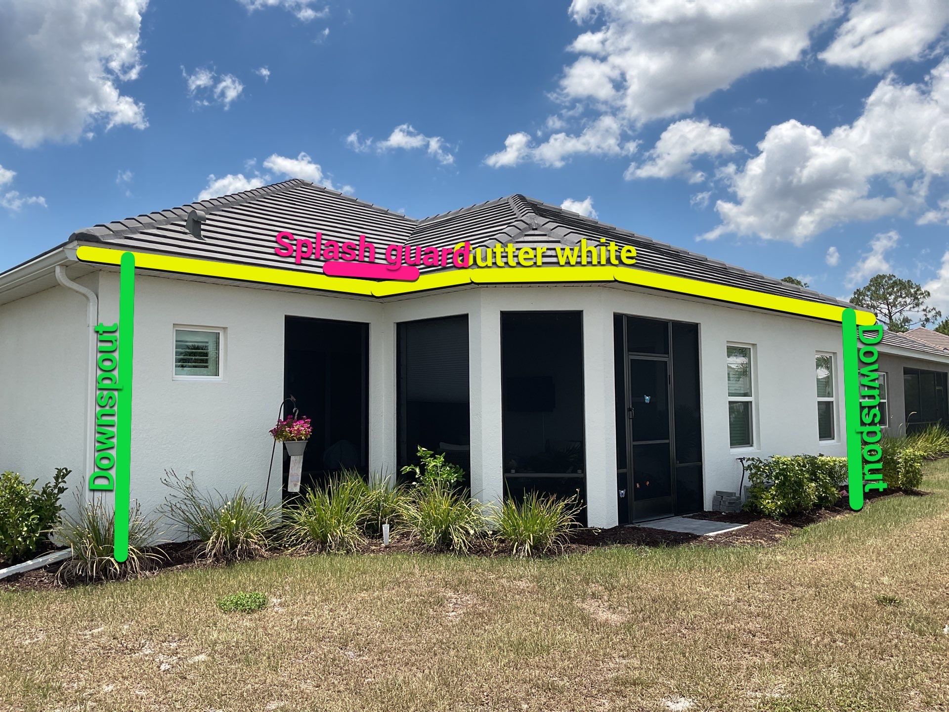 Seamless Gutter Installation Project in Sarasota FL by Gutter Professors