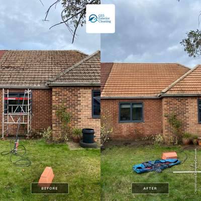 Roof Clean - Moss Removal using Mosmatic FSC and Biocide