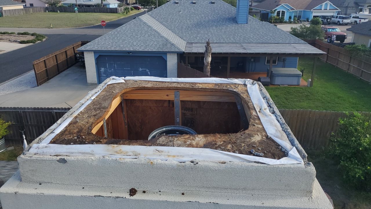 Chimney Cap & Chase Replacement using Custom Fabricated Stainless Steel by Lighthouse Roofing