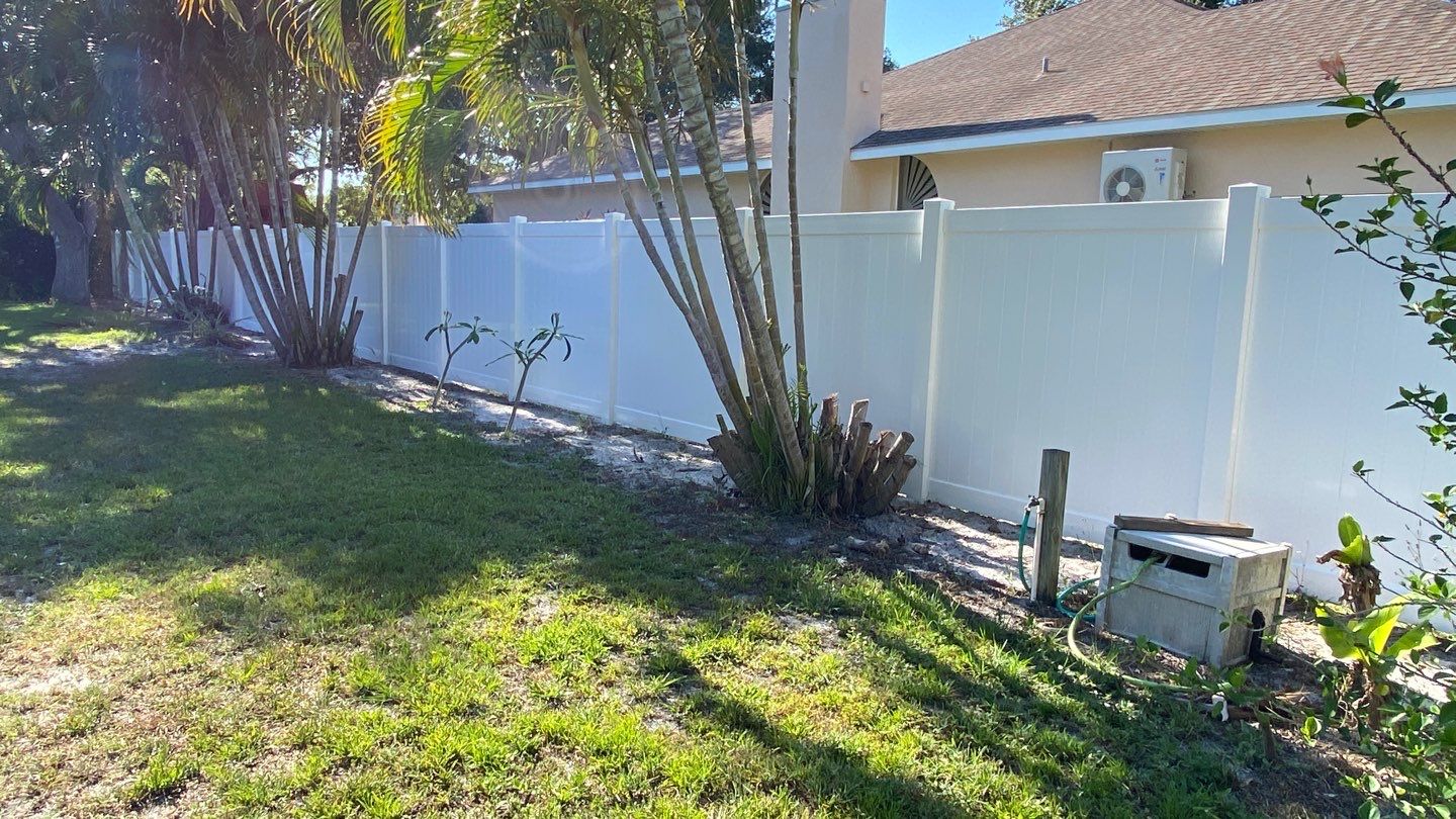 Bradenton, FL 6ft. Tall White Vinyl Privacy Fence by Asap fence and gates, LLC