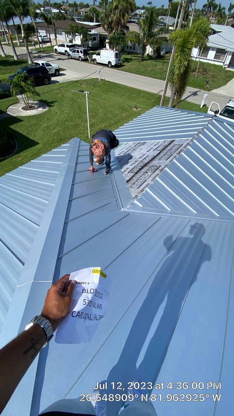Residential Roofing Installation using Standing Seam Metal by Protek 