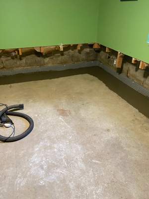 Interior French Drain Job in West Orange, NJ