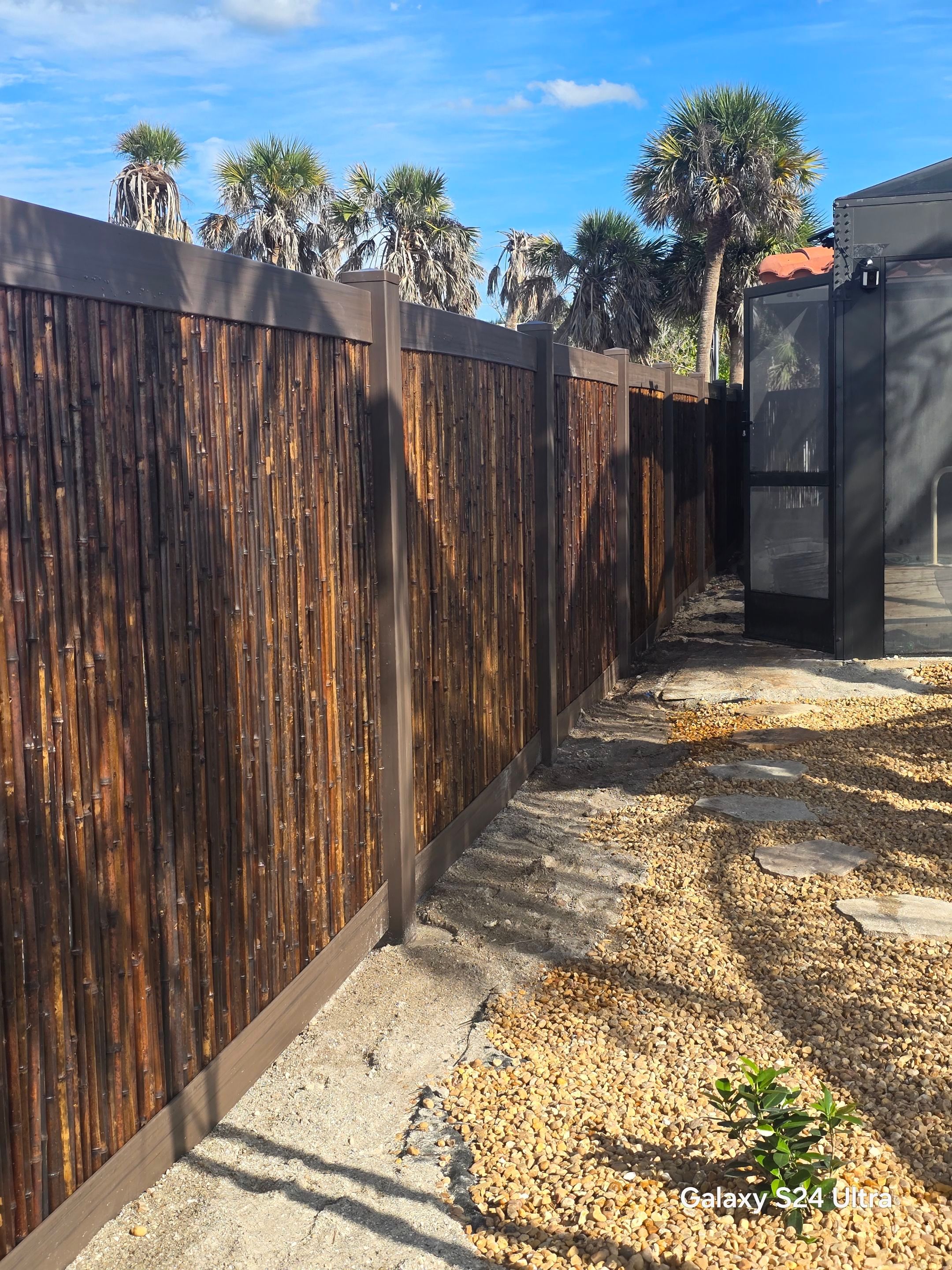Custom Bamboo Vinyl Fence in Manasota Key by True Fence LLC