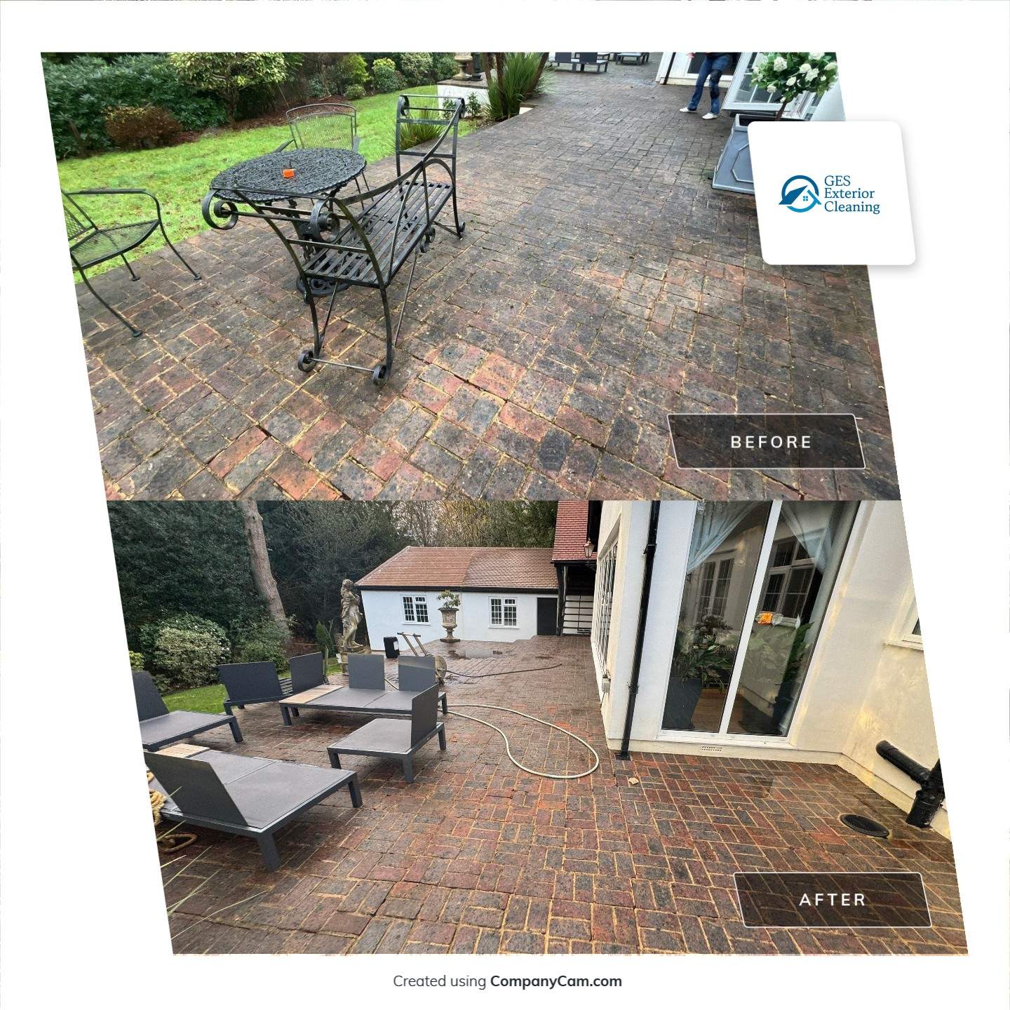 Roof and Patio Cleaning using Honda 15lpm Low Pressure Washing Machine by Ges Exterior Cleaning ltd