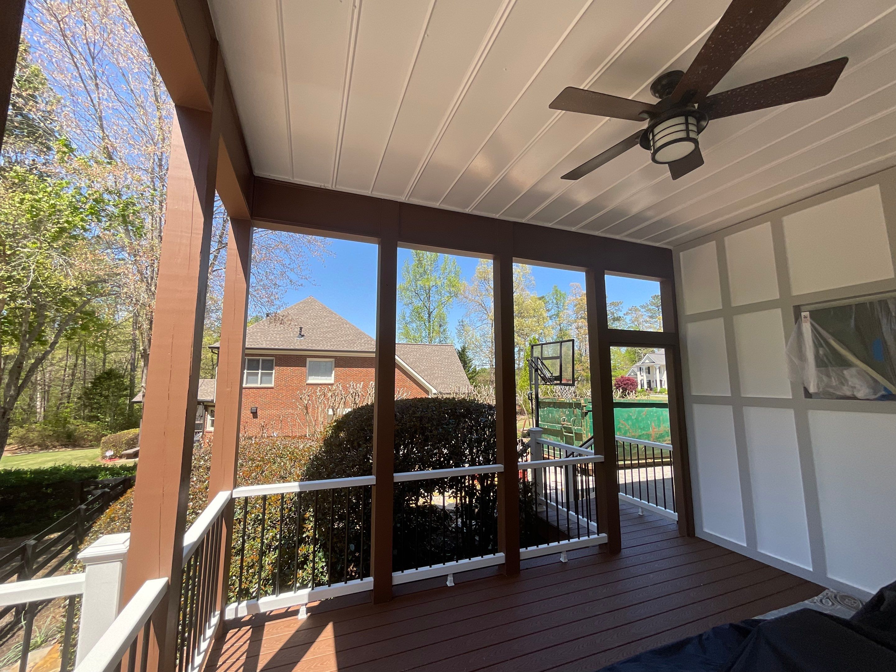 Two-Level Custom Screened Porch and Composite Deck in Alpharetta by Swift Home Renovations