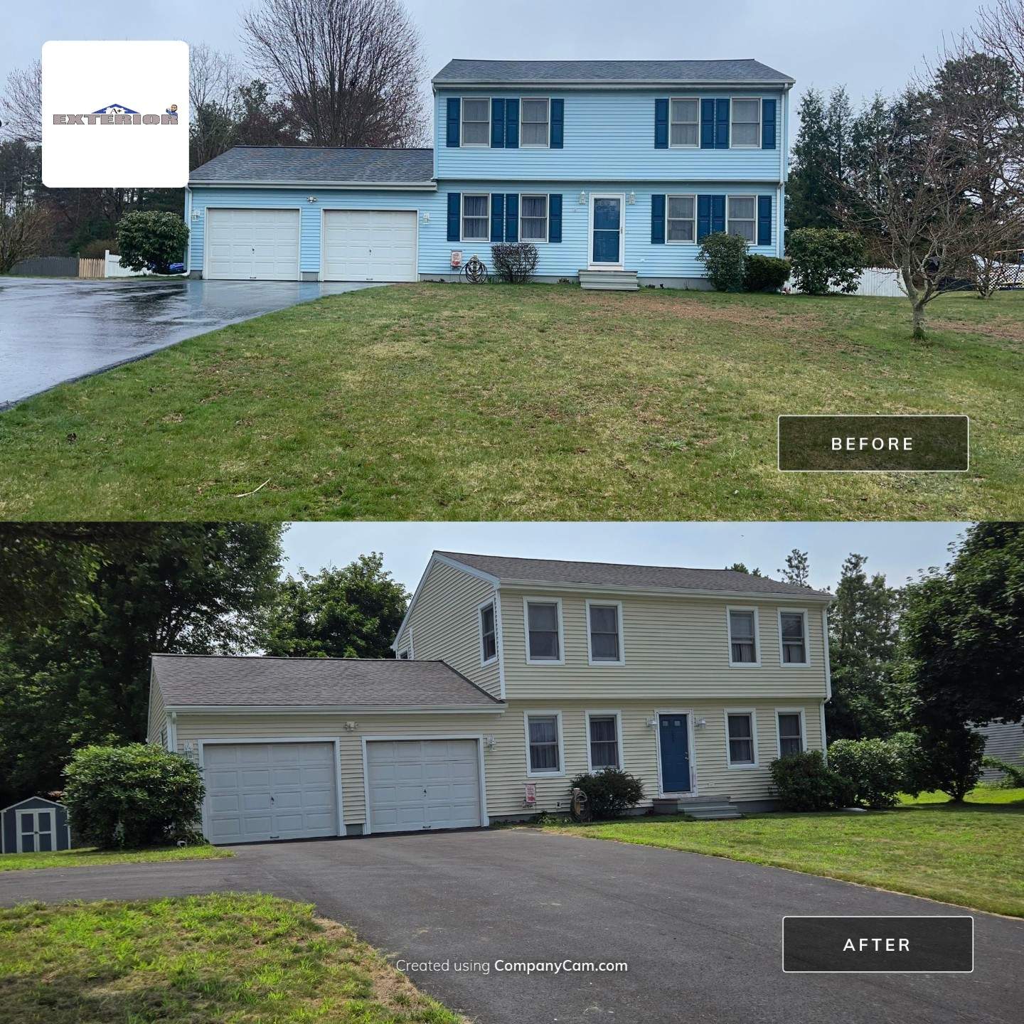 Siding Installation using CertainTeed Monogram Vinyl Siding - D4 - Desert Tan by A Plus Exterior