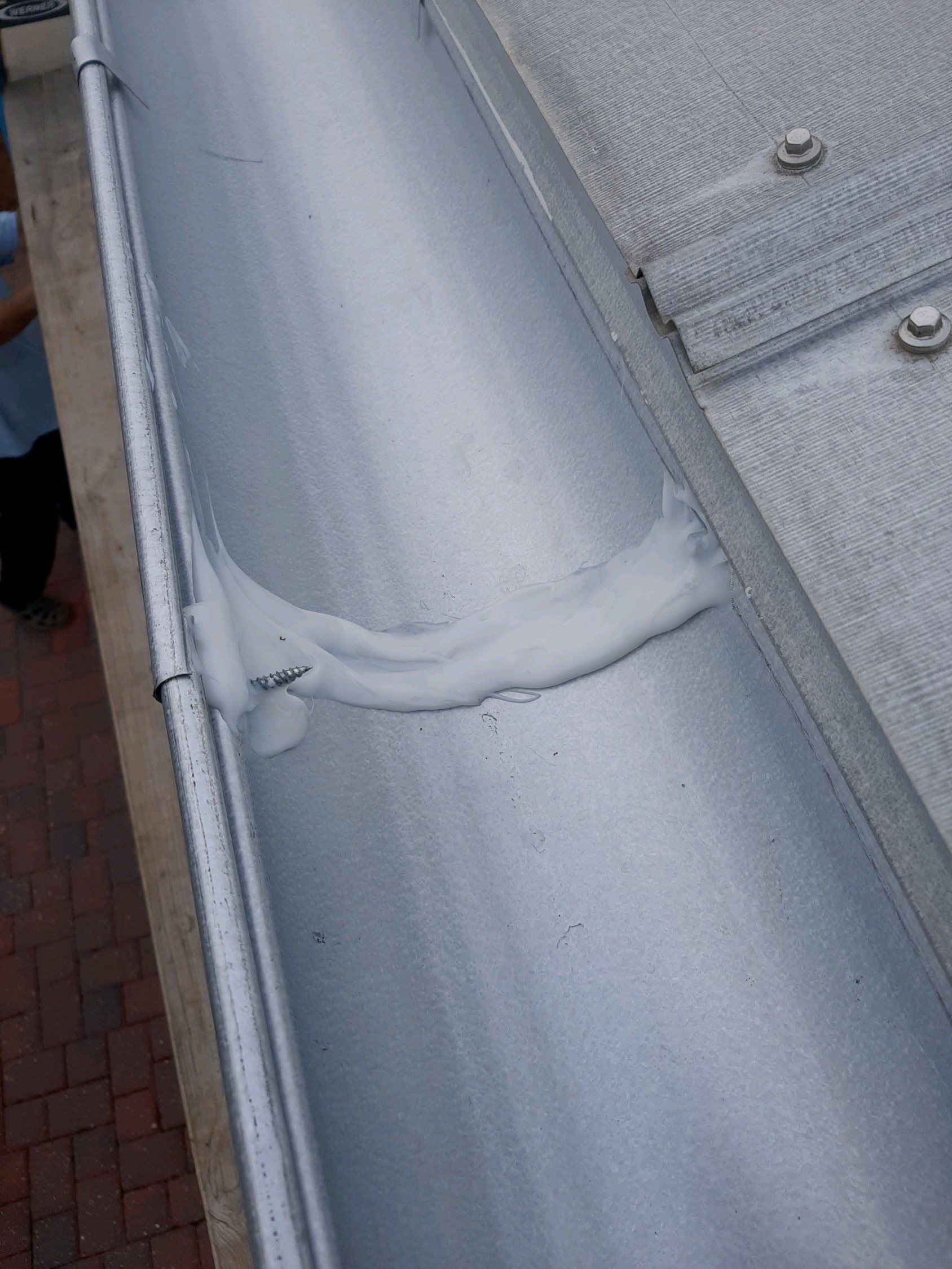 Gutter Installation using Galvalume Half Round Seamless Gutters and LeafBlaster Pro Gutter Guards by Gutter Professors