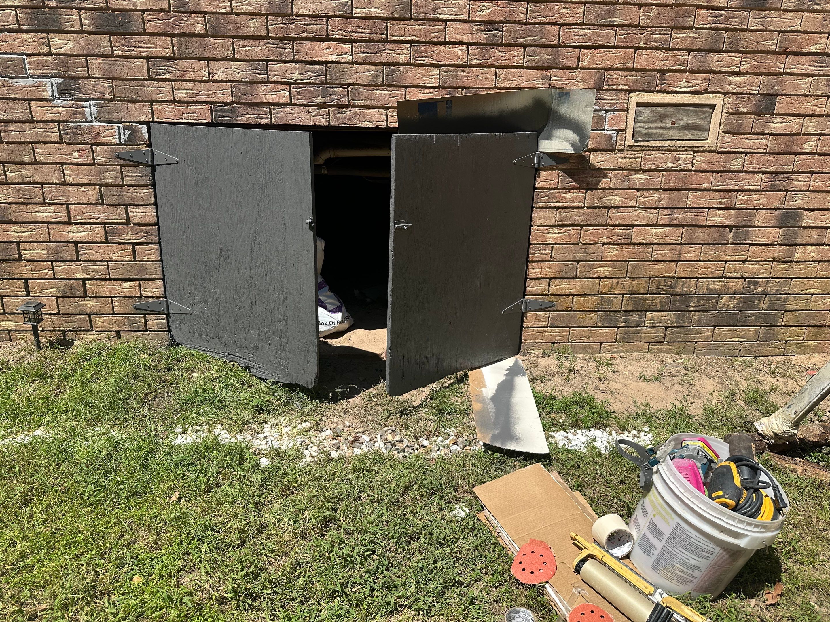 Exterior Painting in Arp, TX | Doors & Door Steps in Dark Gray by Quality Coats Painting