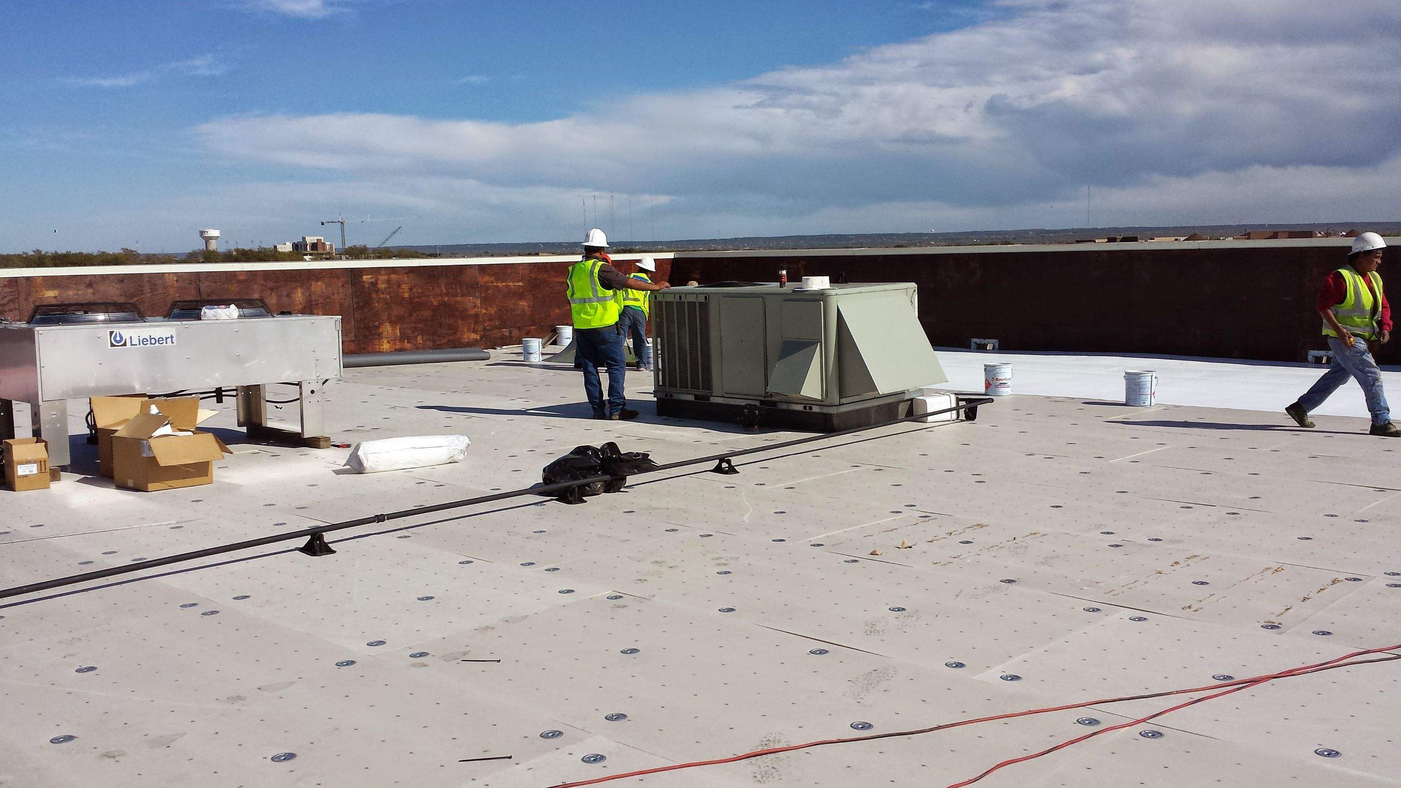 GAF TPO Fully Adhered Flat Roof Project by First United Roofing & Construction