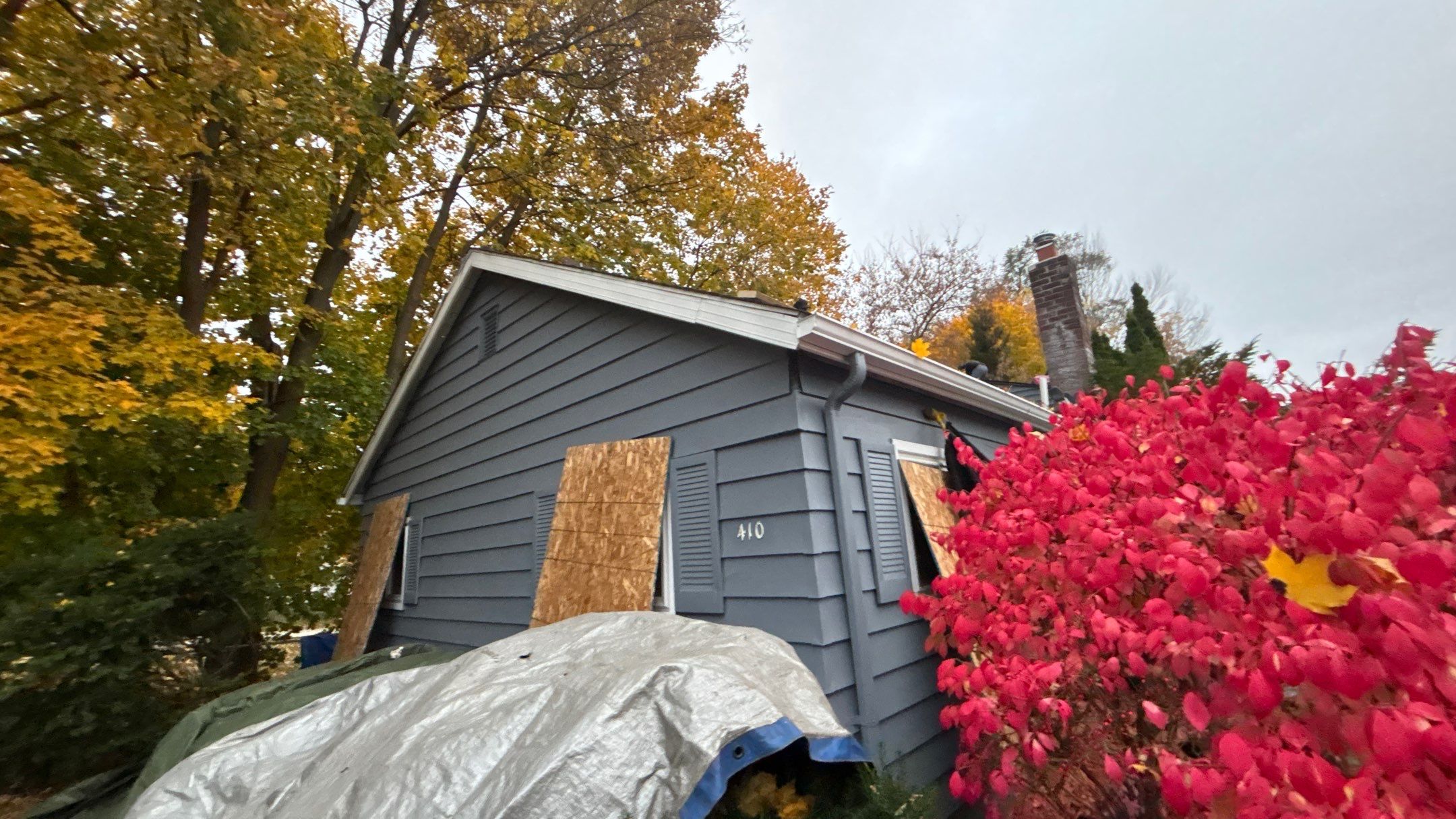 Roof Replacement using Owens Corning Midnight Plum by 180 Contractors