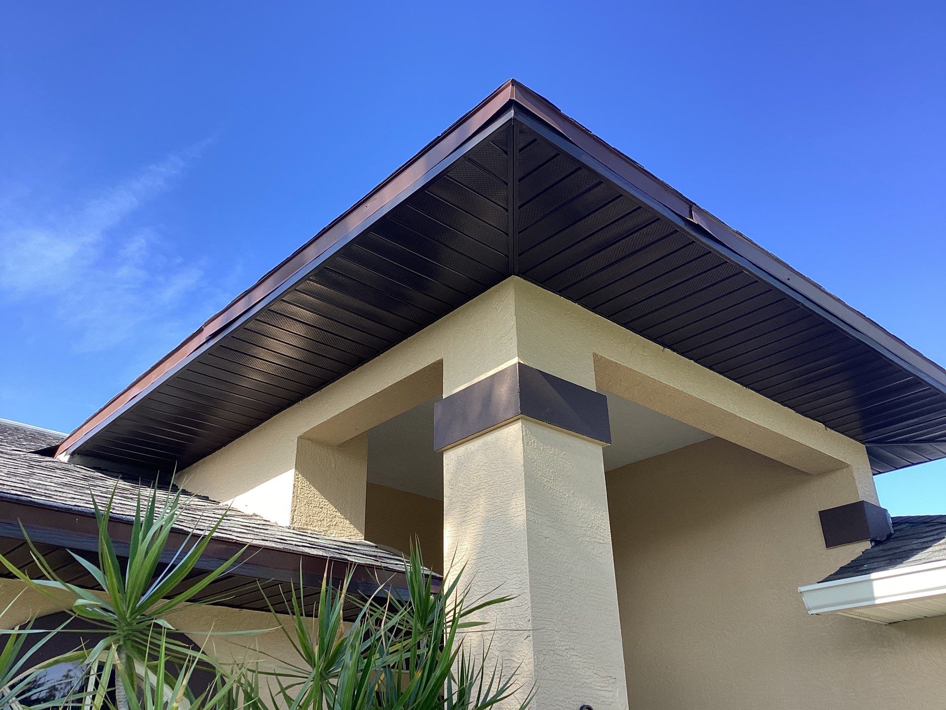 Musket Brown Gutter Installation and Soffit Fascia in Cape Coral FL by Gutter Professors