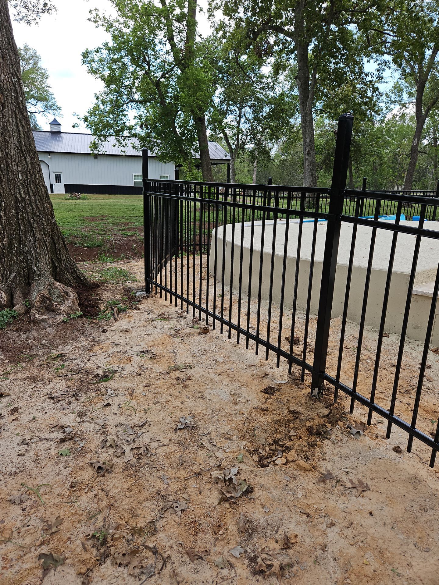 Ranch Style fence Plus Iron installation by Tim's Fences