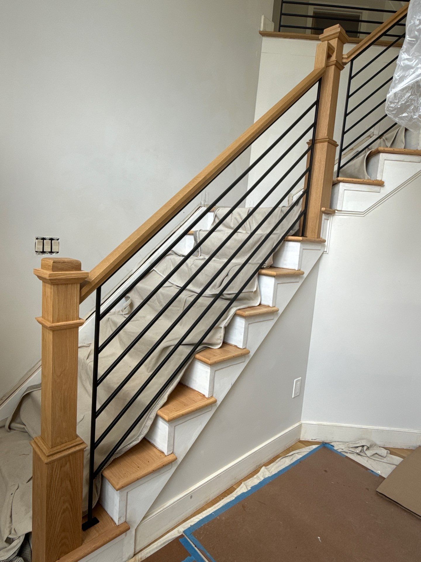 Horizontal Iron Interior Railings – Potomac, MD by Capitol Iron Works